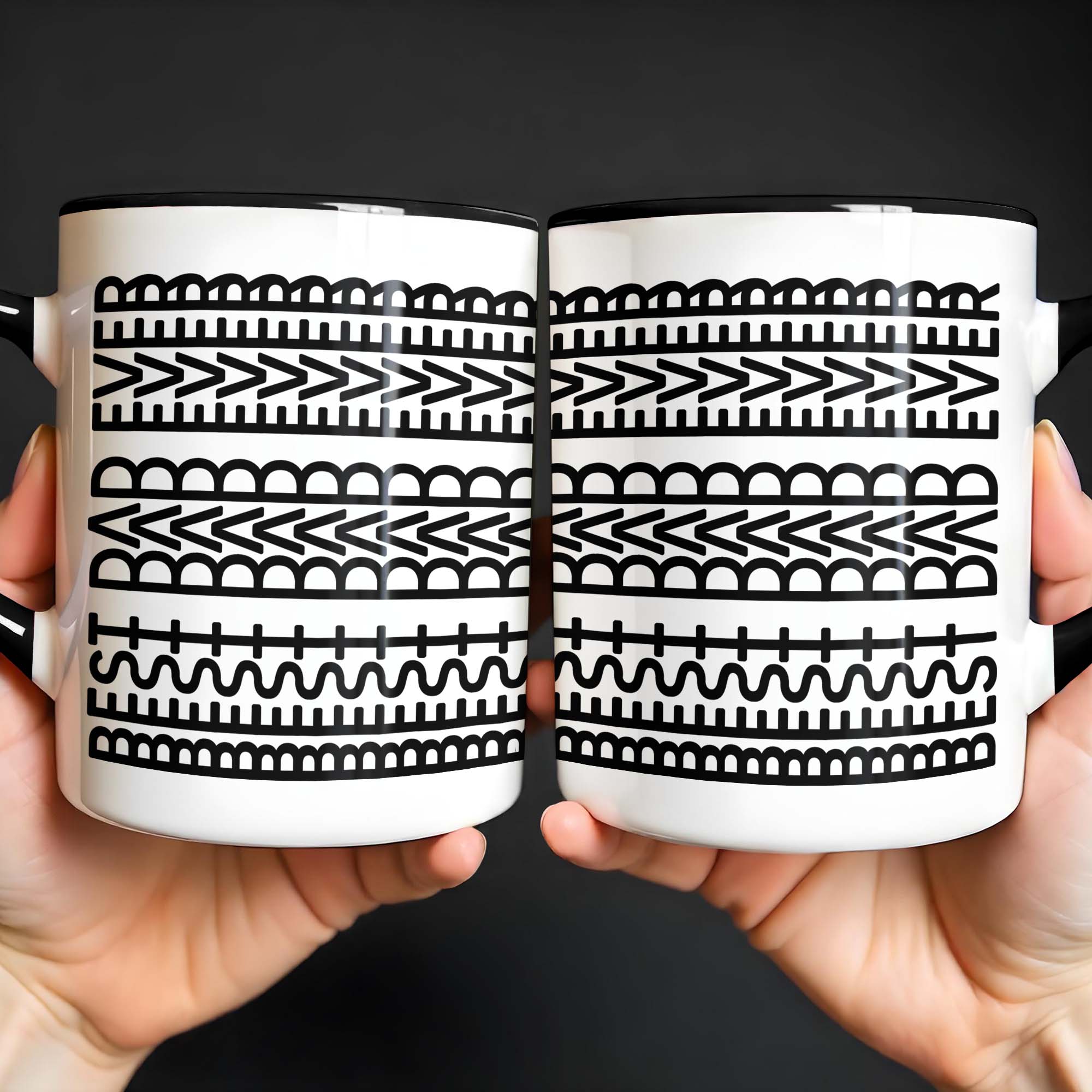 Personalized Best Dad Ever With Tribal Patterns Accent Mug Father's Day Gifts Ideas - Image 5