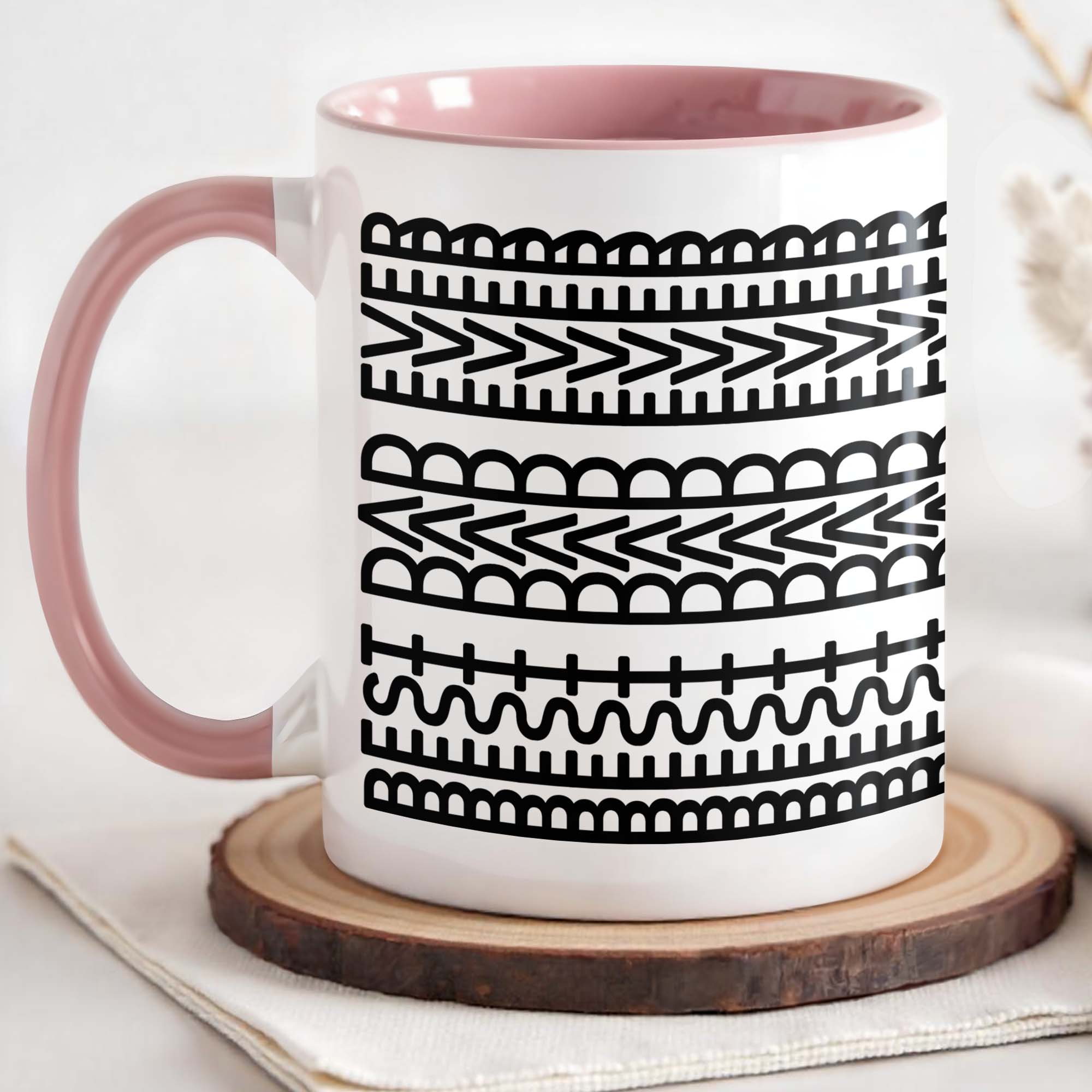 Personalized Best Dad Ever With Tribal Patterns Accent Mug Father's Day Gifts Ideas - Image 2