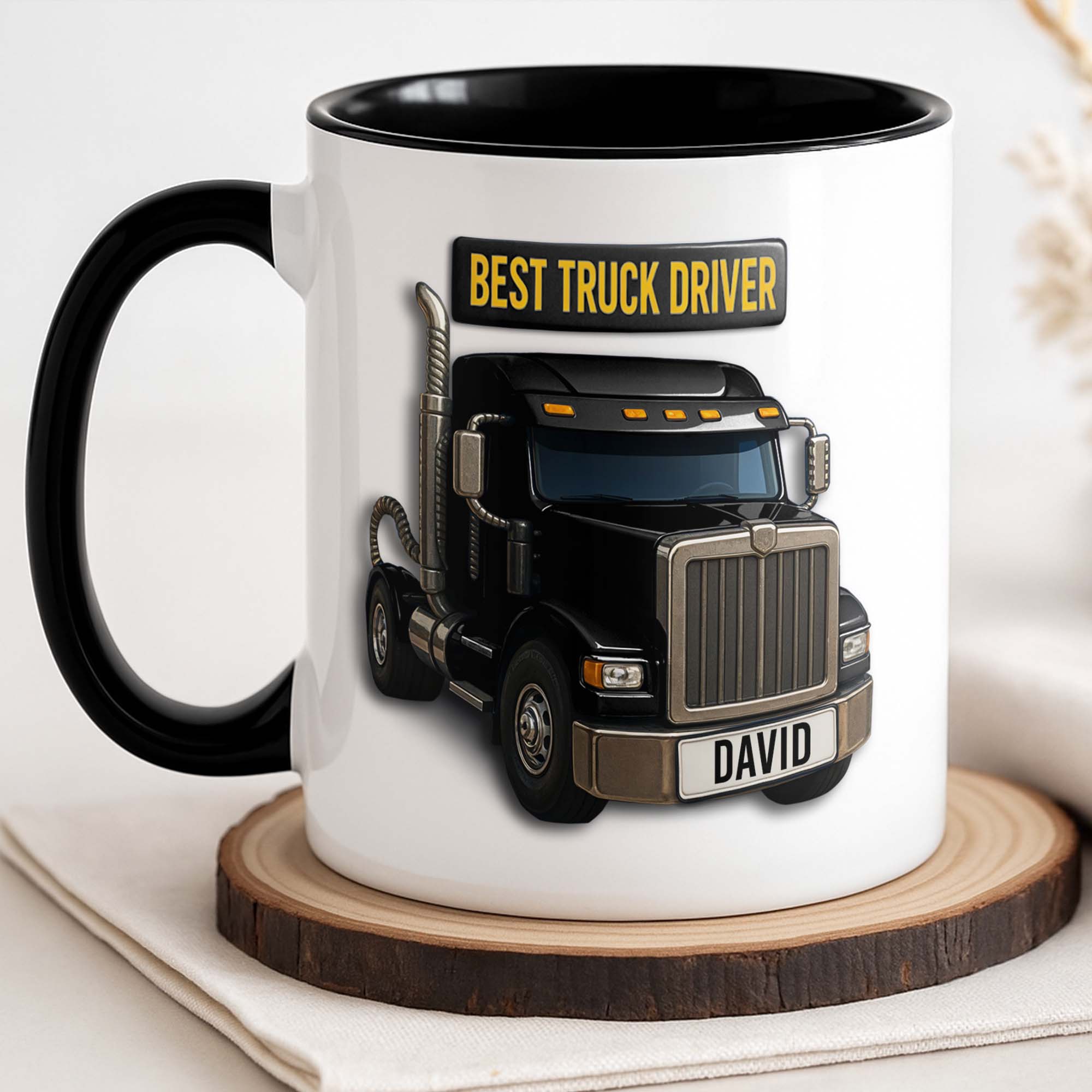 Personalized Best Truck Driver Accent Mug Best Gifts For A Truck Driver - Image 5