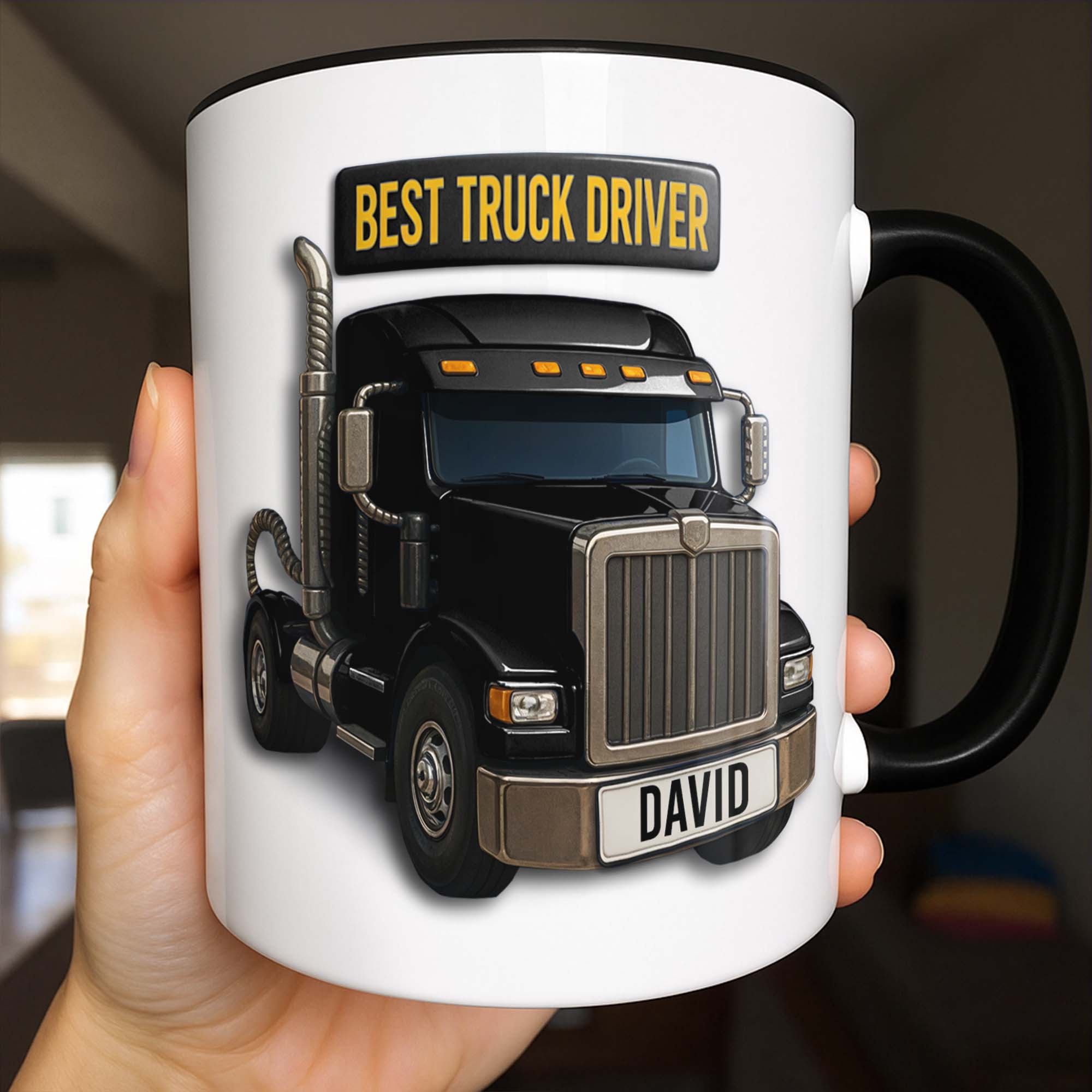 Personalized Best Truck Driver Accent Mug Best Gifts For A Truck Driver - Image 4