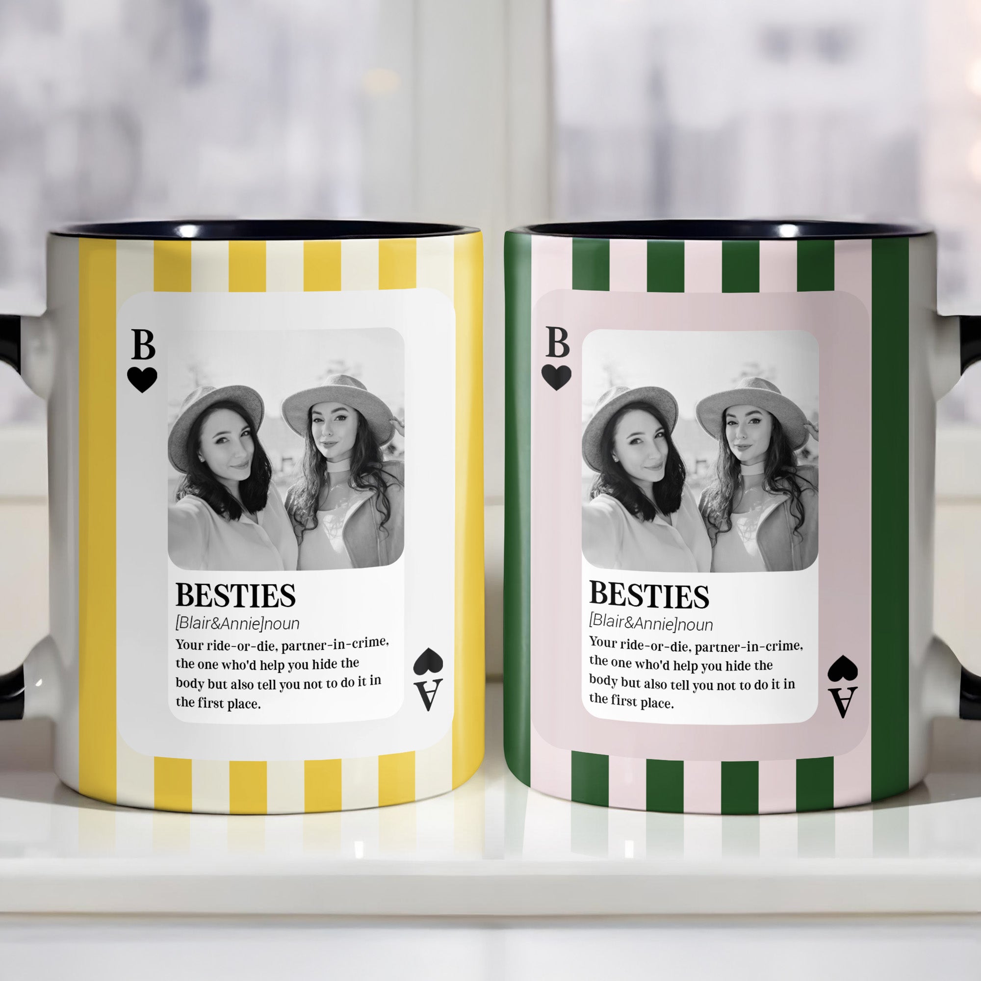 Personalized Besties Ride Or Die Partner In Crime Accent Mug Gifts For BFF
