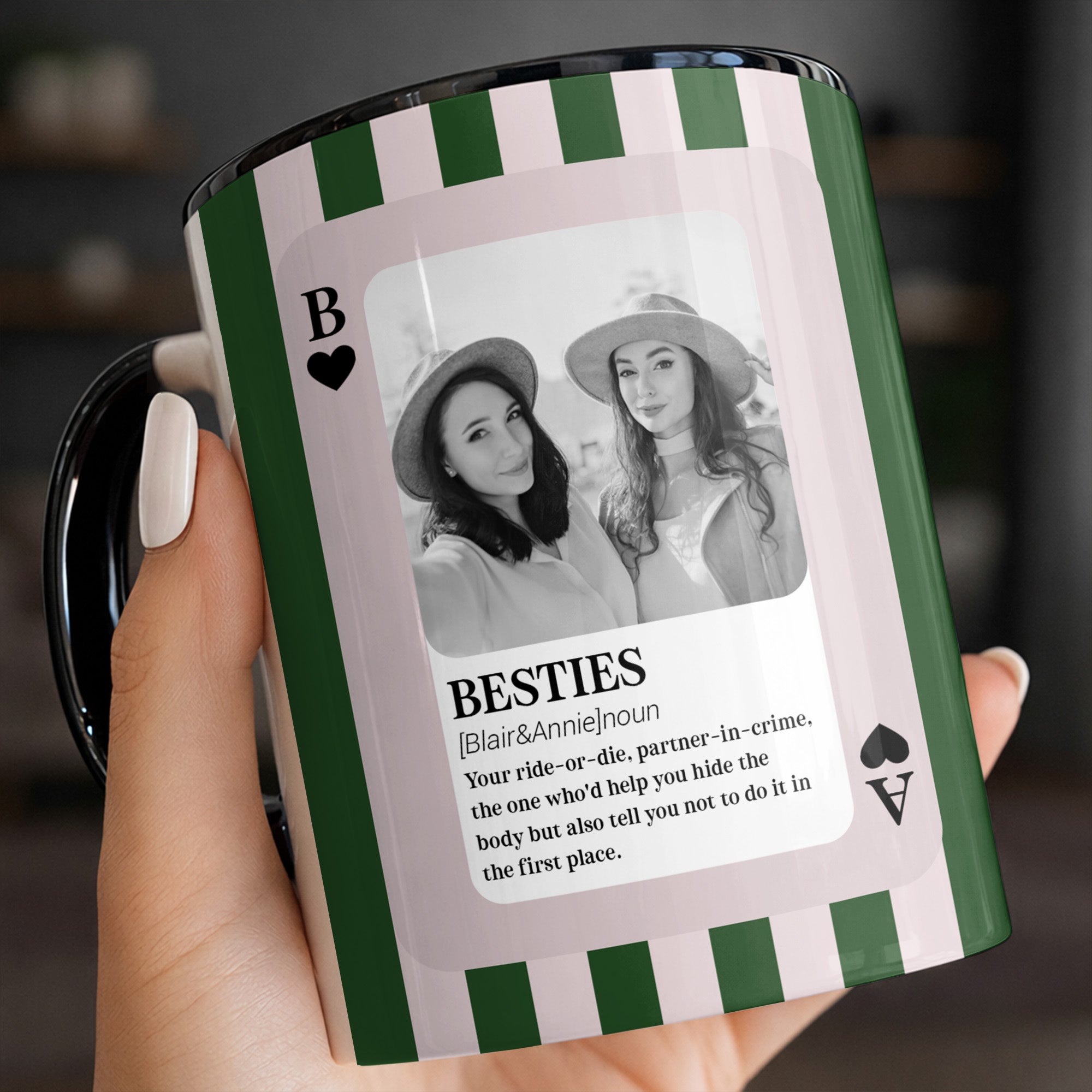 Personalized Besties Ride Or Die Partner In Crime Accent Mug Gifts For BFF - Image 4