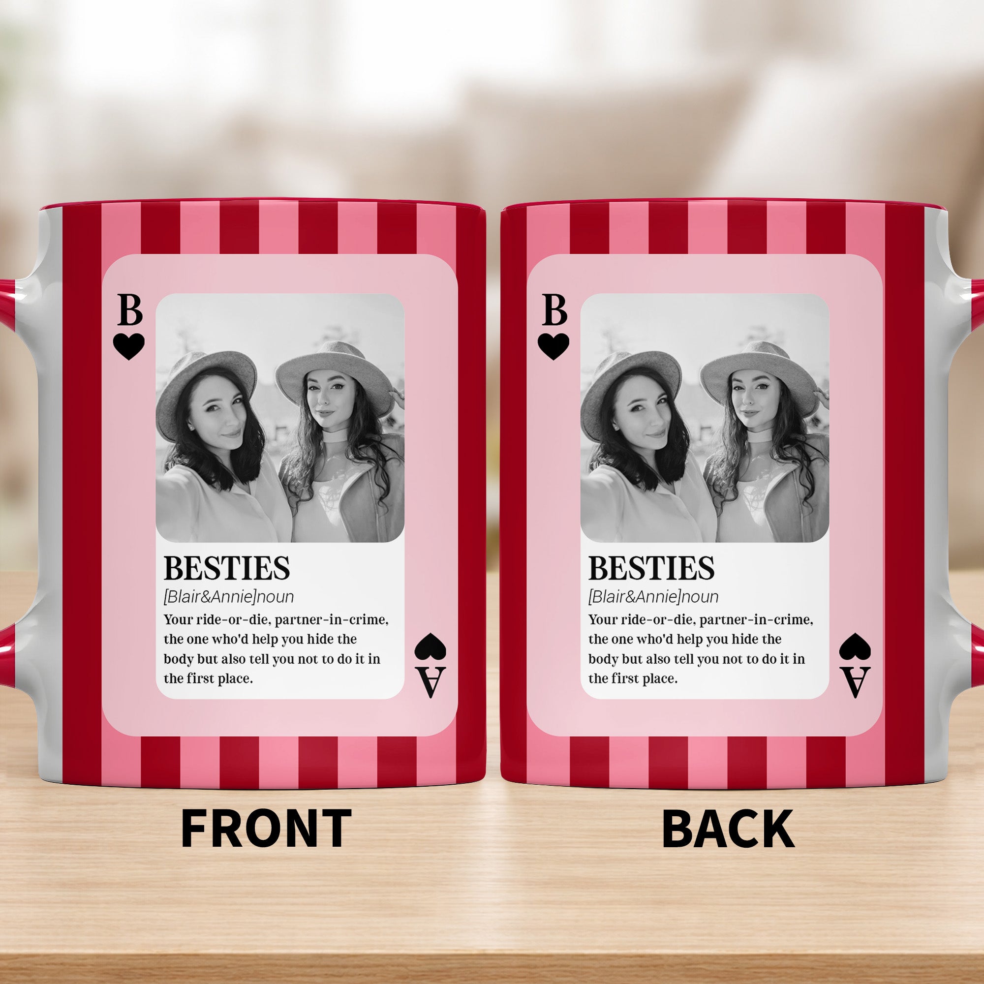 Personalized Besties Ride Or Die Partner In Crime Accent Mug Gifts For BFF - Image 5