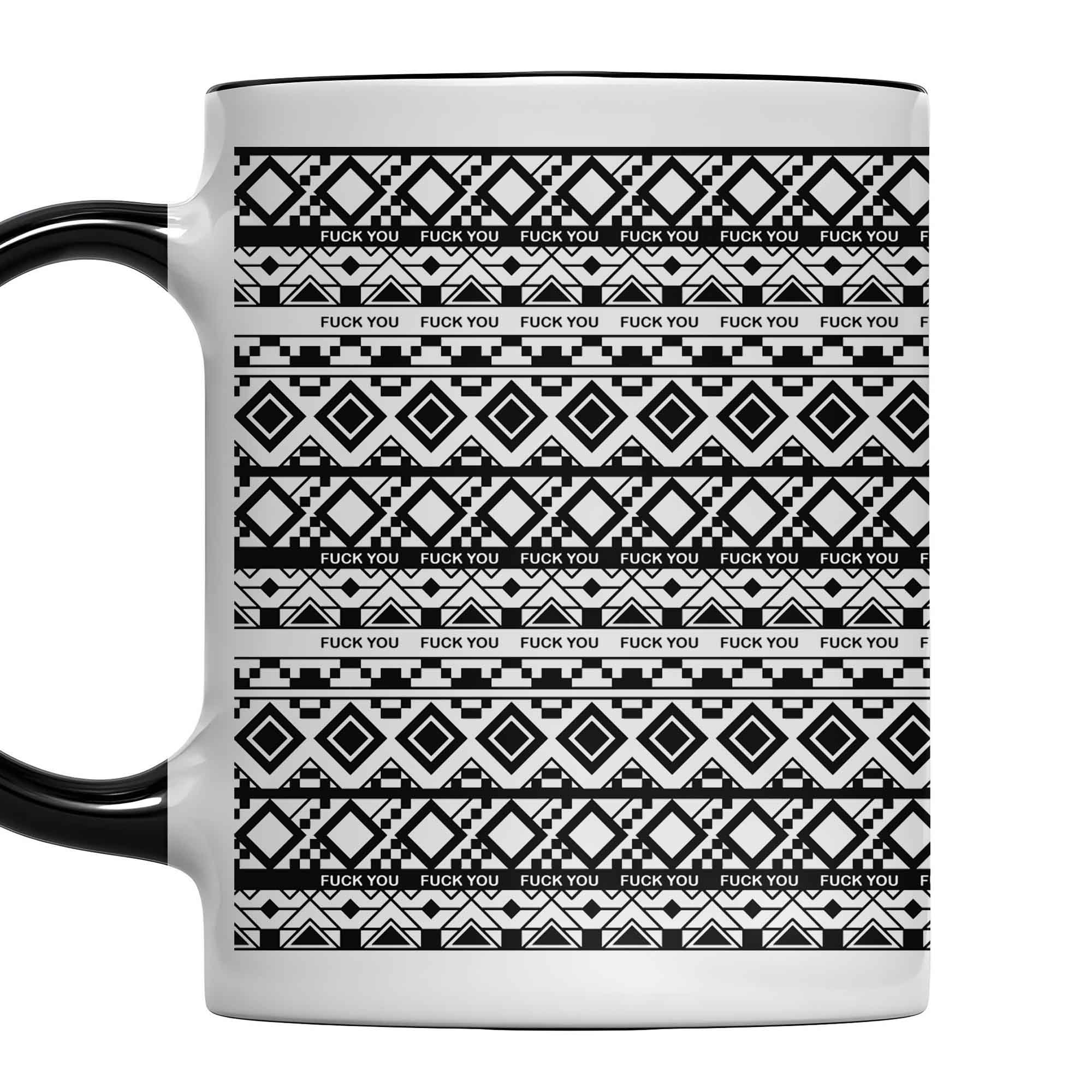 Personalized Bold Expression Accent Mug With Geometric Patterns Unique Gifts Ideas - Image 7