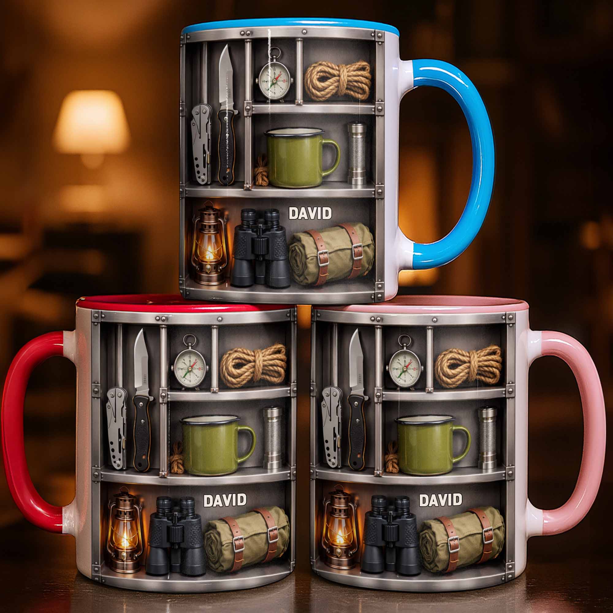Personalized Capture The Spirit Of Adventure Accent Mug Essential Camping Gear Coffee Cup Gifts - Image 2
