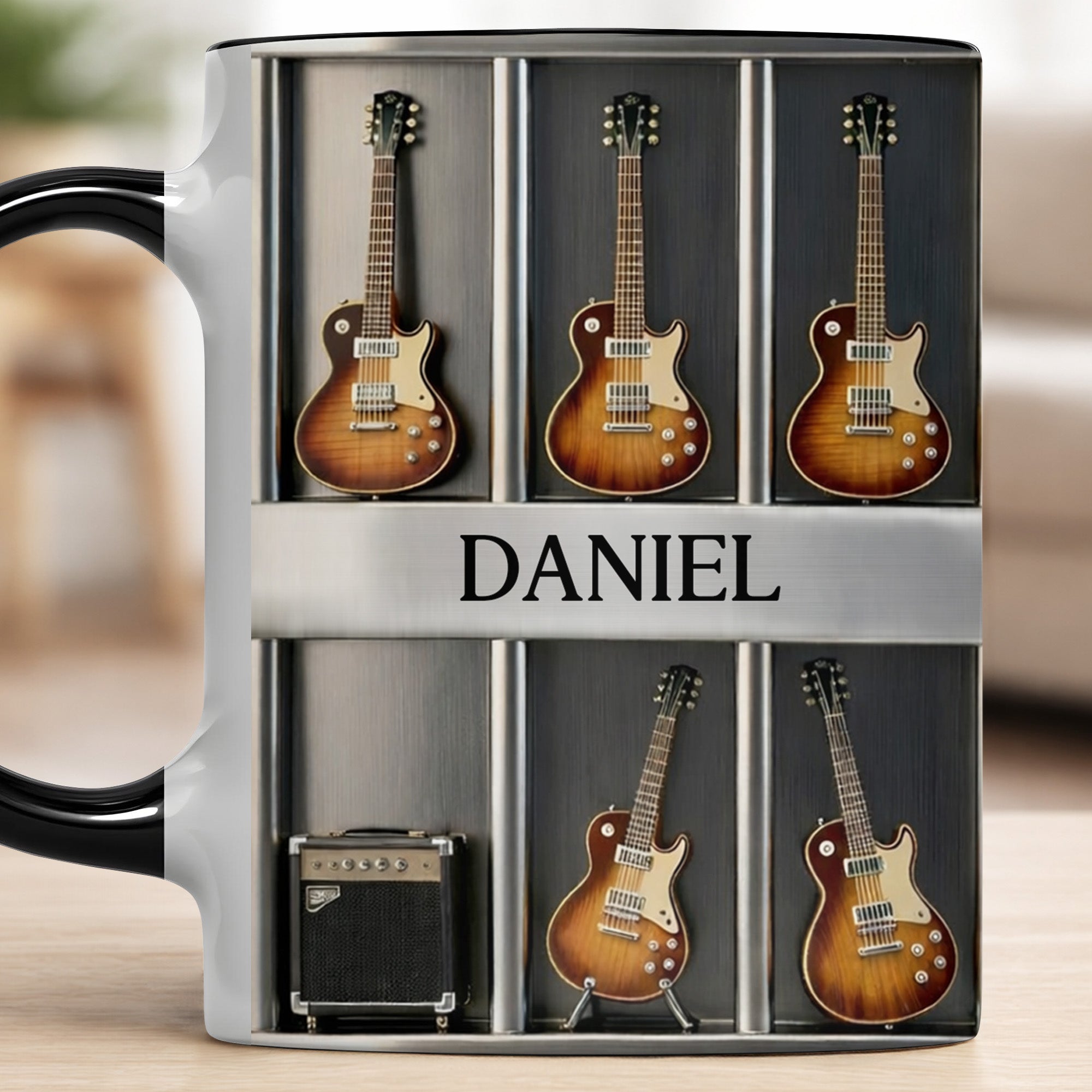 Personalized Capture Your Passion For Music With Guitar Theme Accent Mug Gifts For Guitarist - Image 7