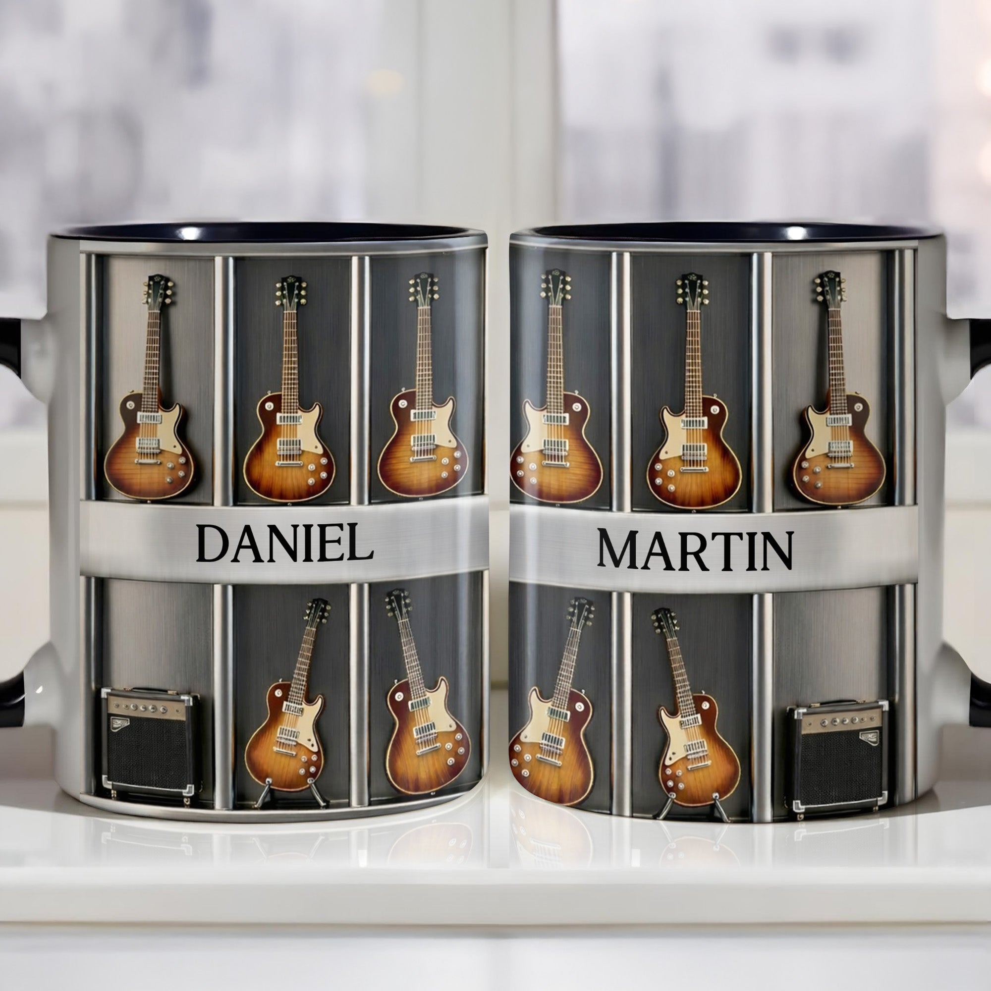 Personalized Capture Your Passion For Music With Guitar Theme Accent Mug Gifts For Guitarist - Image 5