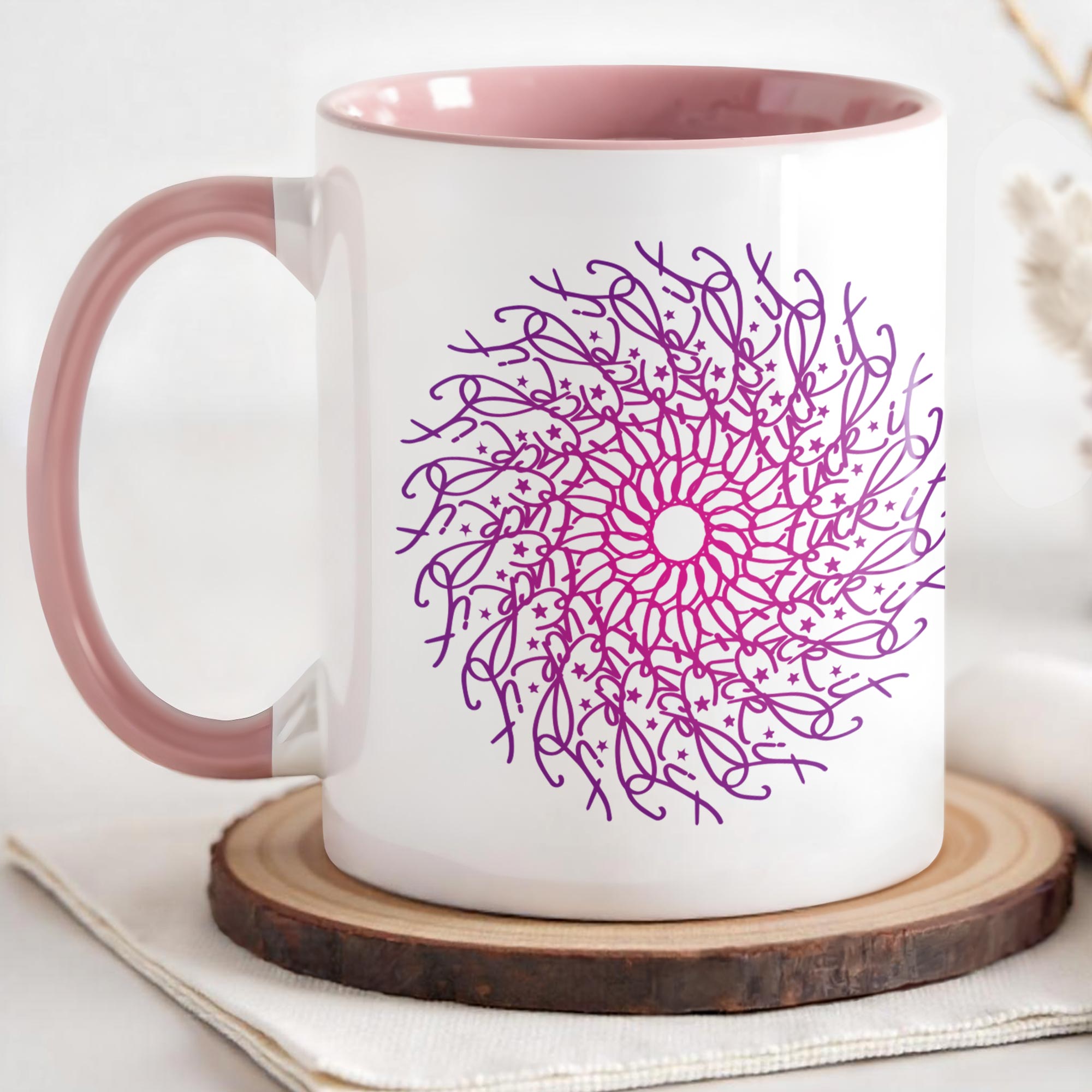 Personalized Celebrate Beautiful Intricate Floral Design Accent Mug Gifts For Family Member - Image 4