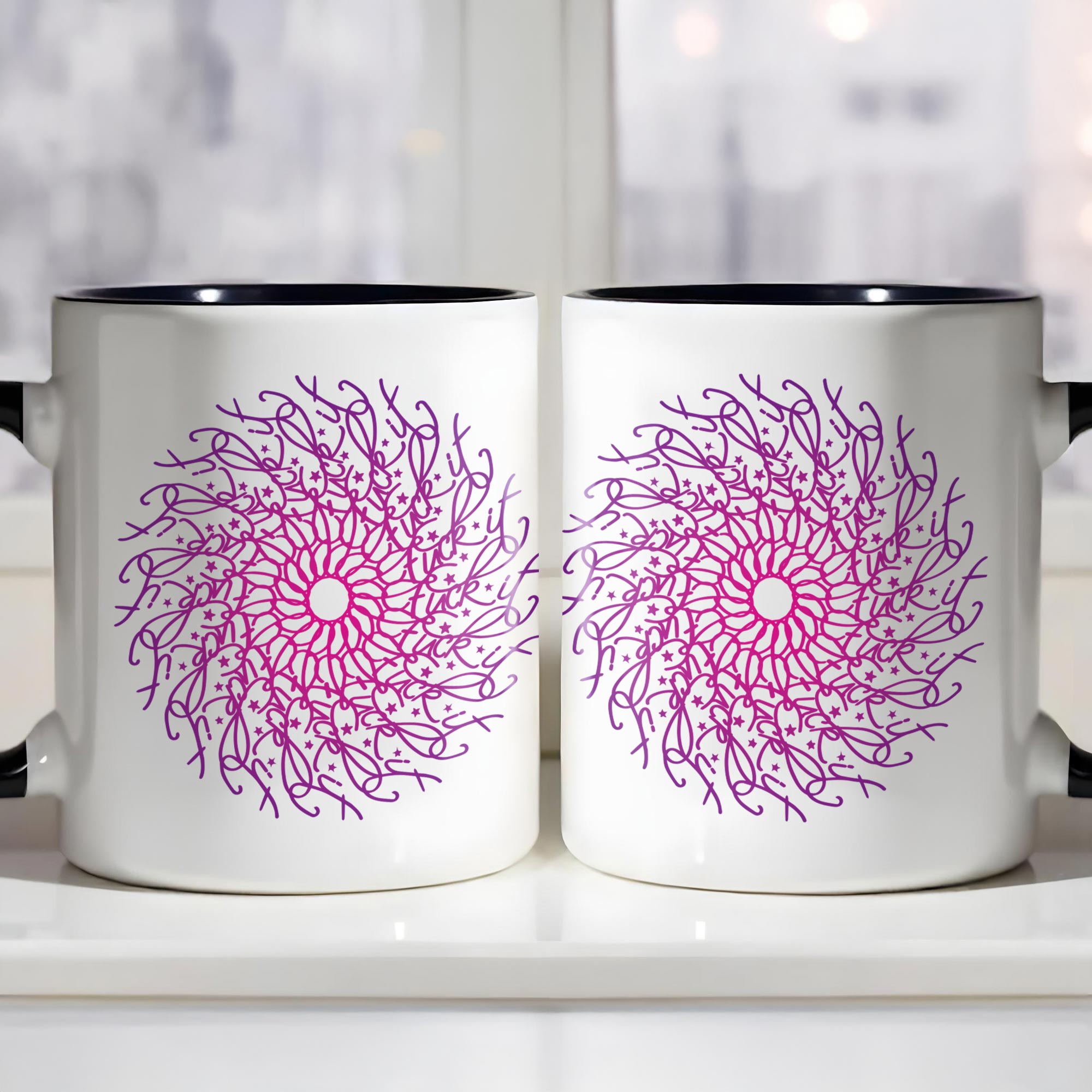 Personalized Celebrate Beautiful Intricate Floral Design Accent Mug Gifts For Family Member