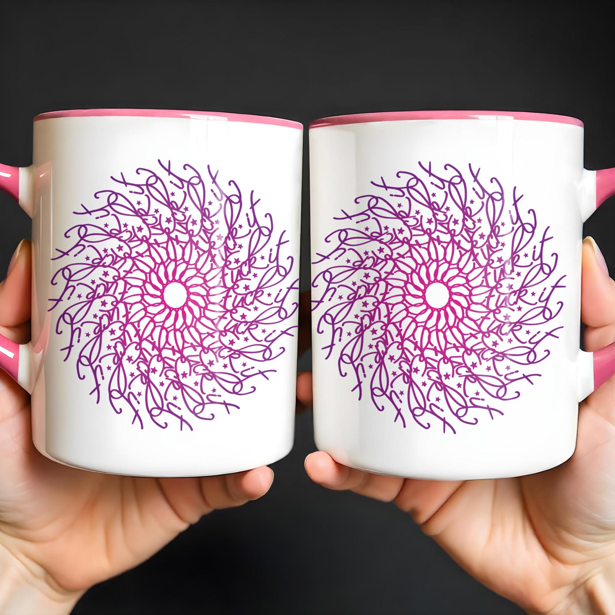 Personalized Celebrate Beautiful Intricate Floral Design Accent Mug Gifts For Family Member - Image 3