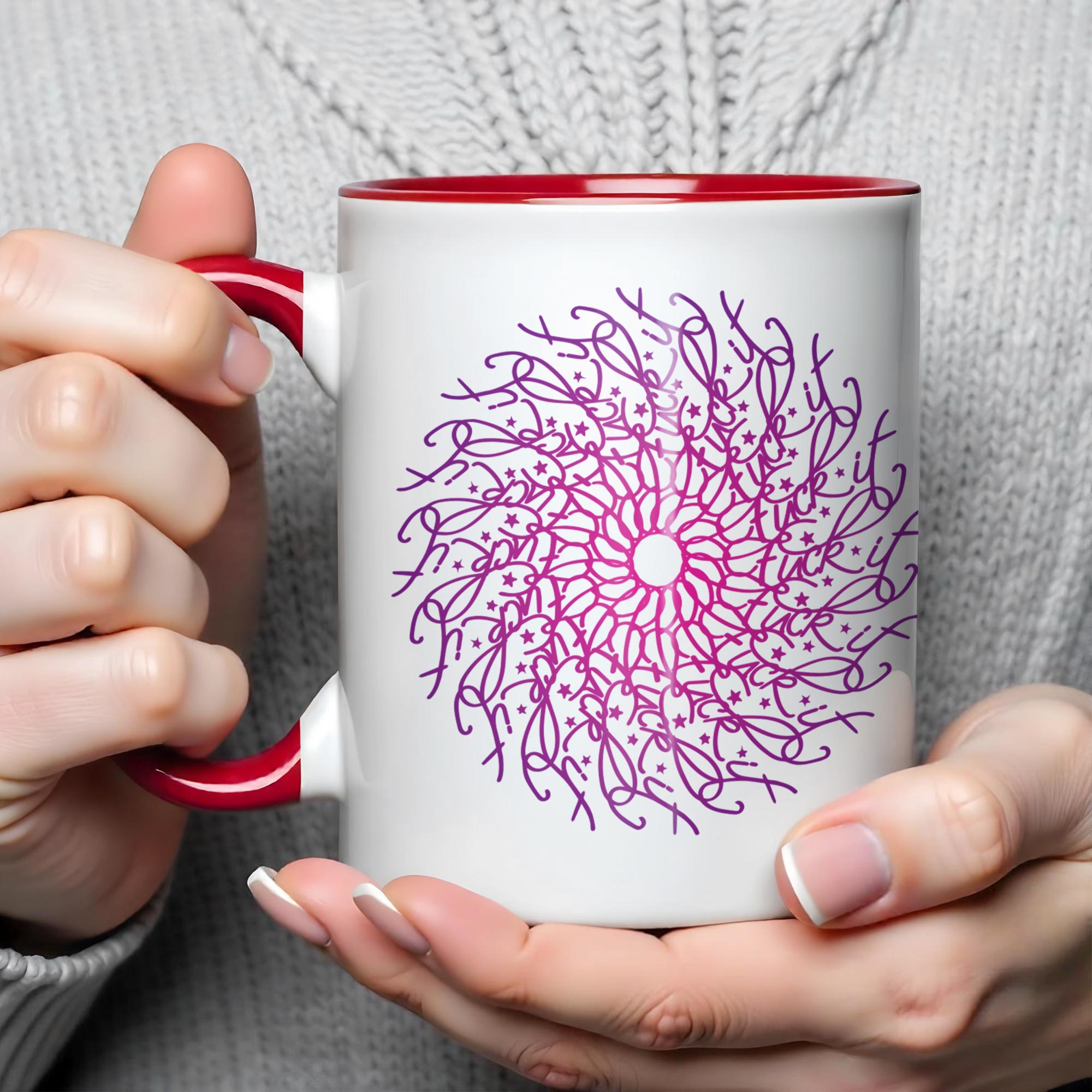 Personalized Celebrate Beautiful Intricate Floral Design Accent Mug Gifts For Family Member - Image 5