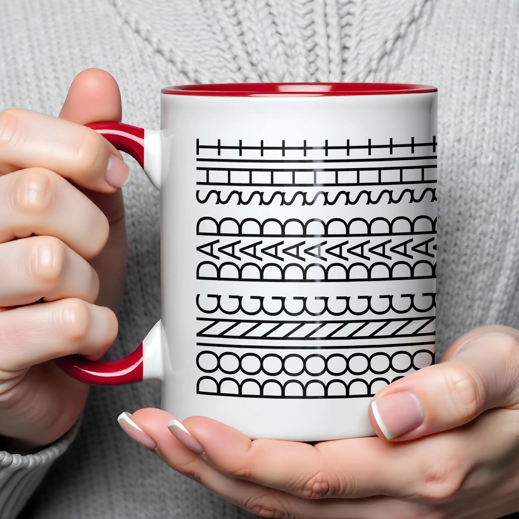 Personalized Celebrate Stylish Patterns Design Accent Mug Unique Gifts For Dad - Image 3