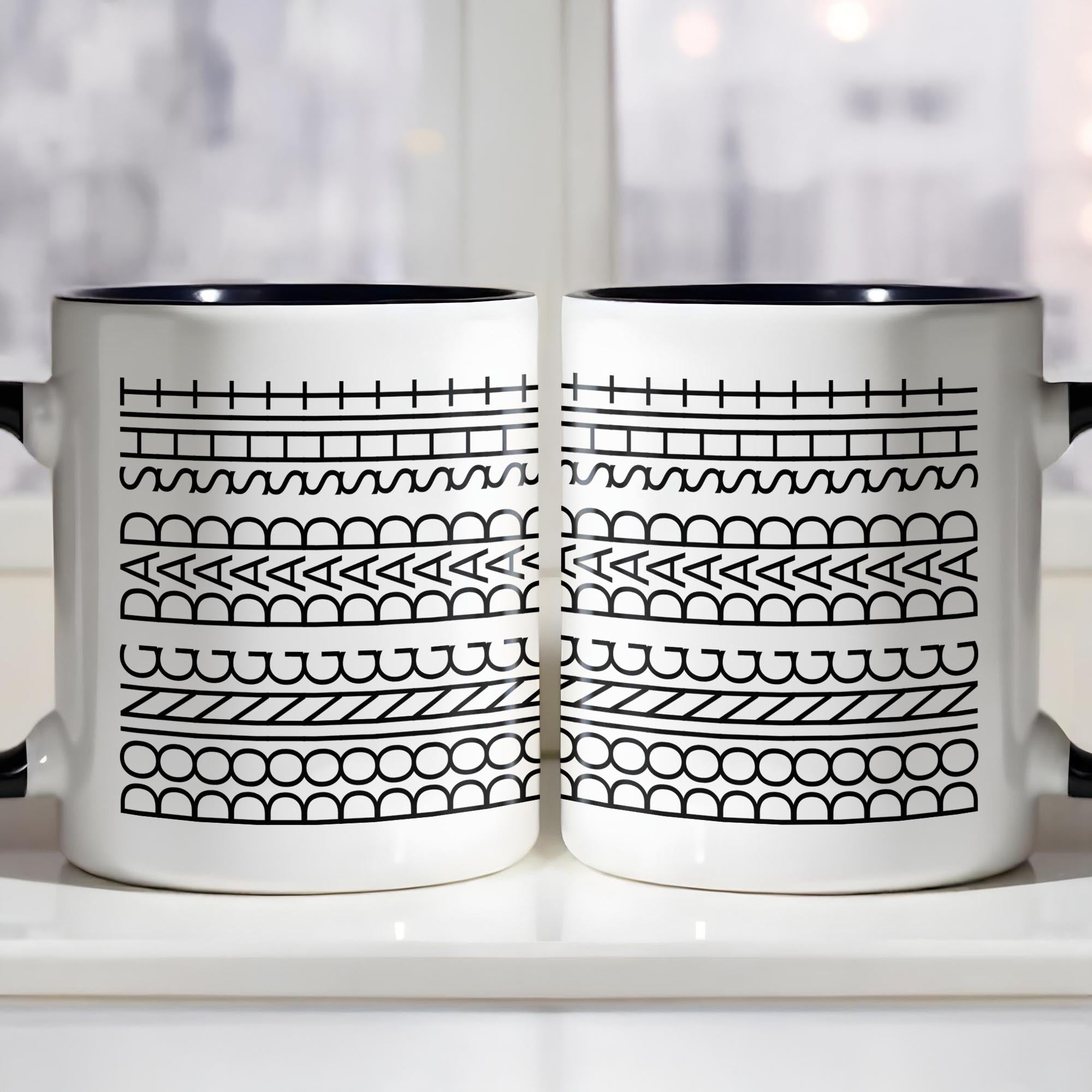 Personalized Celebrate Stylish Patterns Design Accent Mug Unique Gifts For Dad