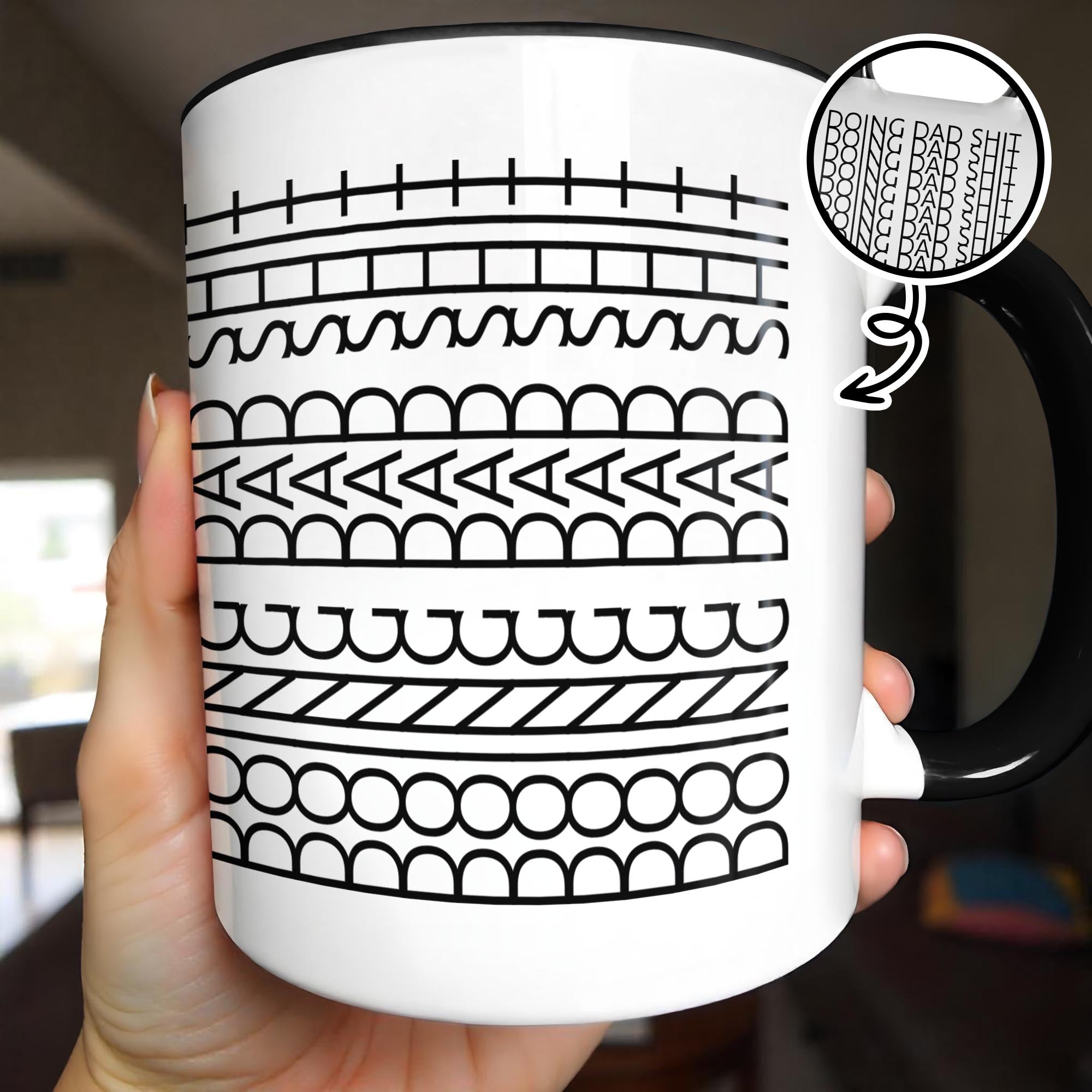 Personalized Celebrate Stylish Patterns Design Accent Mug Unique Gifts For Dad - Image 5