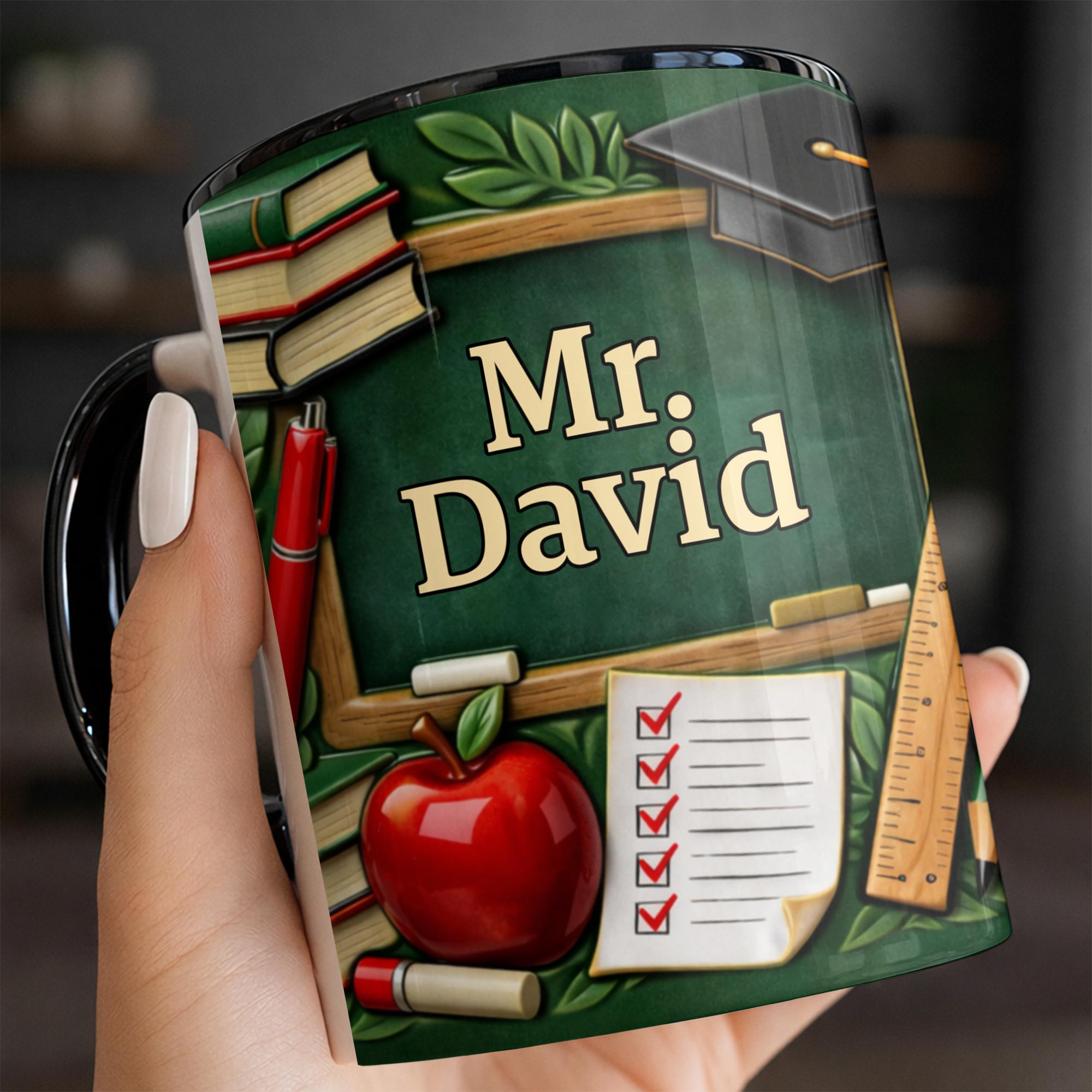 Personalized Celebrate Your Favorite Teacher Books And Apple Accent Mug Gifts Ideas - Image 5