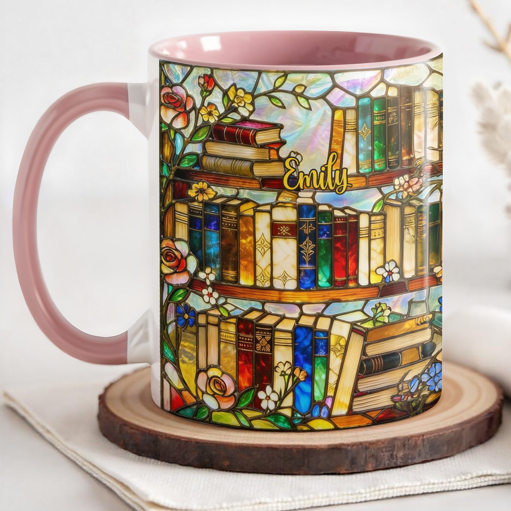 Personalized Celebrate Your Passion For Books And Beauty Accent Mug Gifts For Bookish - Image 2