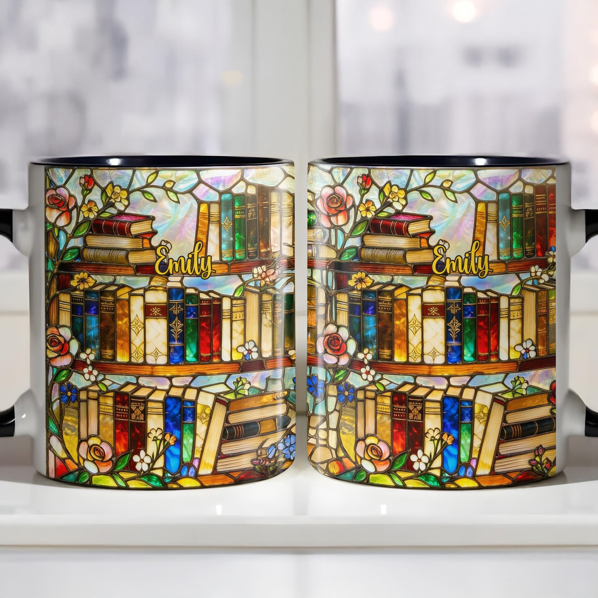 Personalized Celebrate Your Passion For Books And Beauty Accent Mug Gifts For Bookish