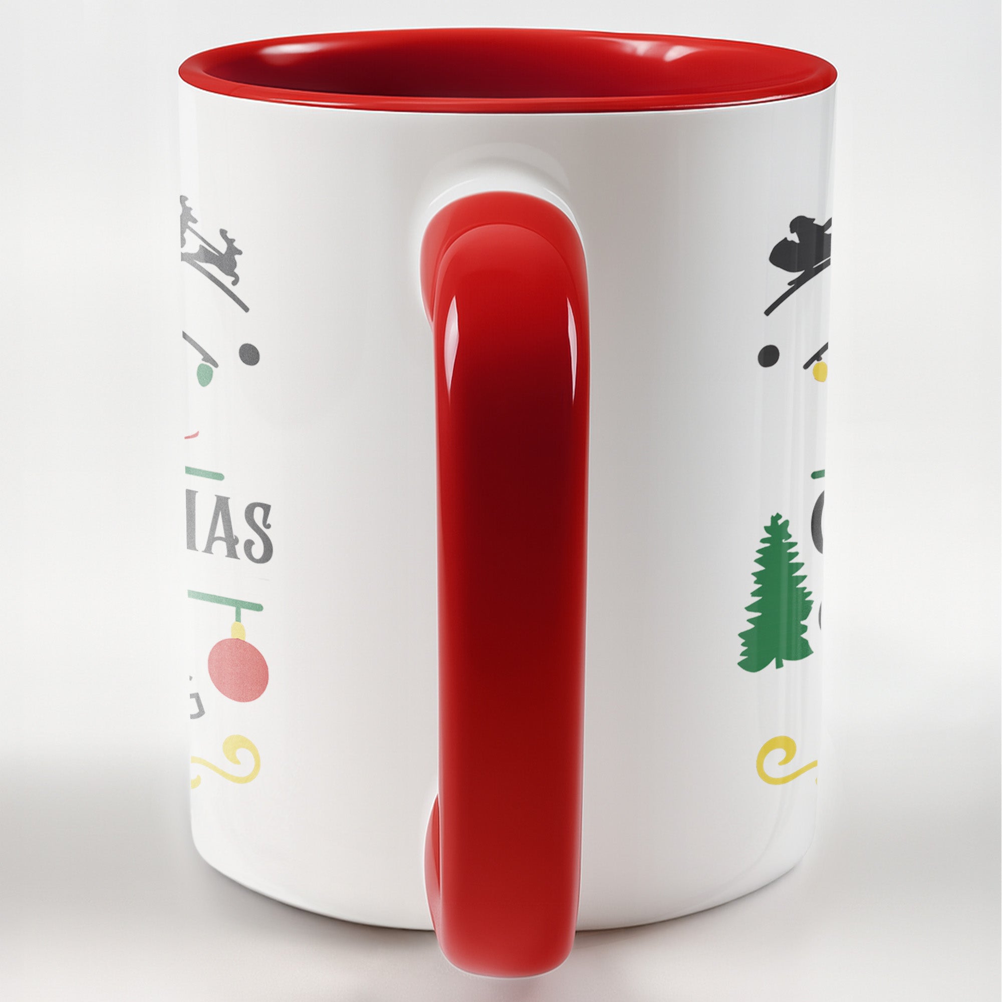Personalized Christmas Movie Watching Accent Mug With Tree Sleigh Ornament Xmas Gifts - Image 6
