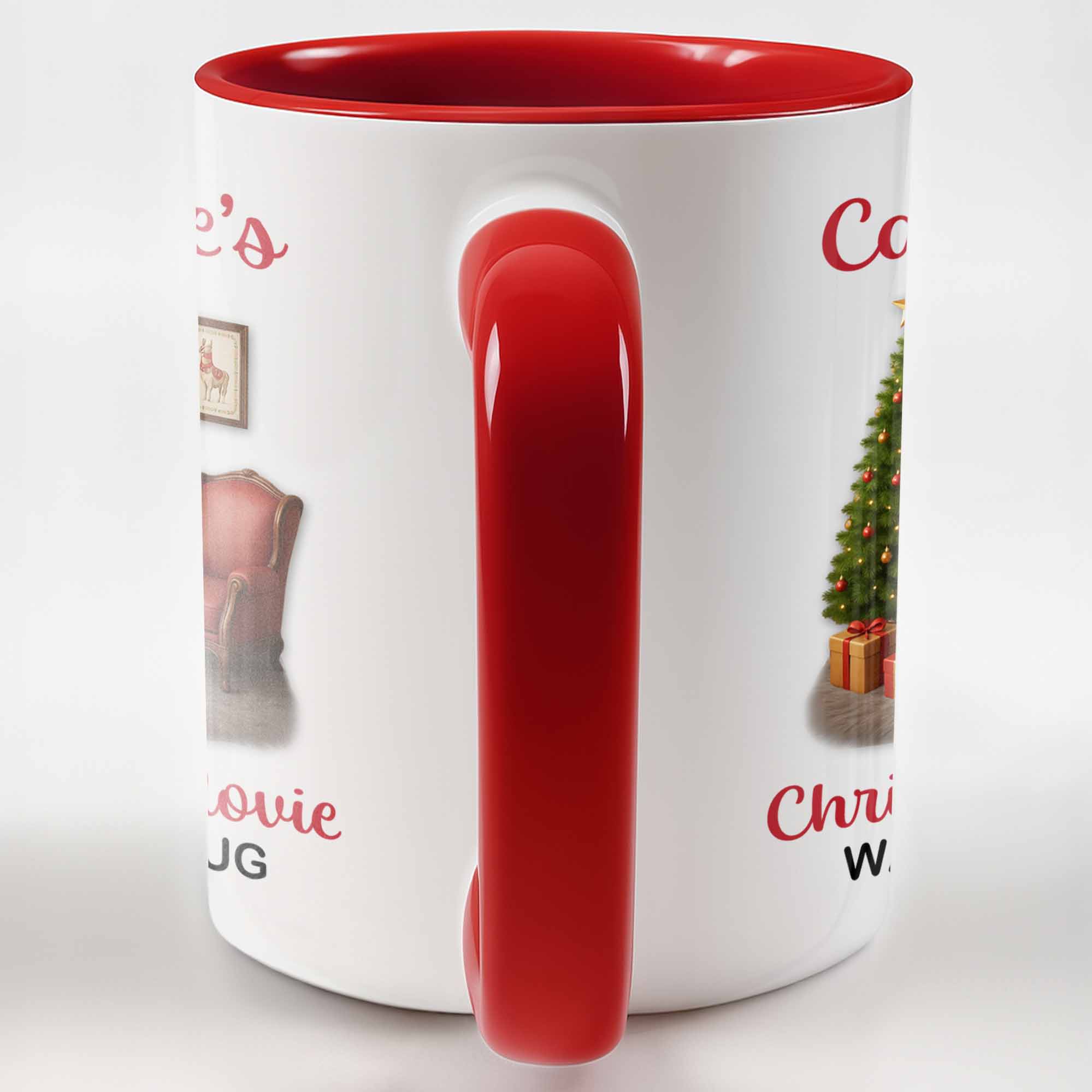Personalized Christmas Movie Watching Mug With Christmas Tree Accent Mug Unique Xmas Gifts - Image 7