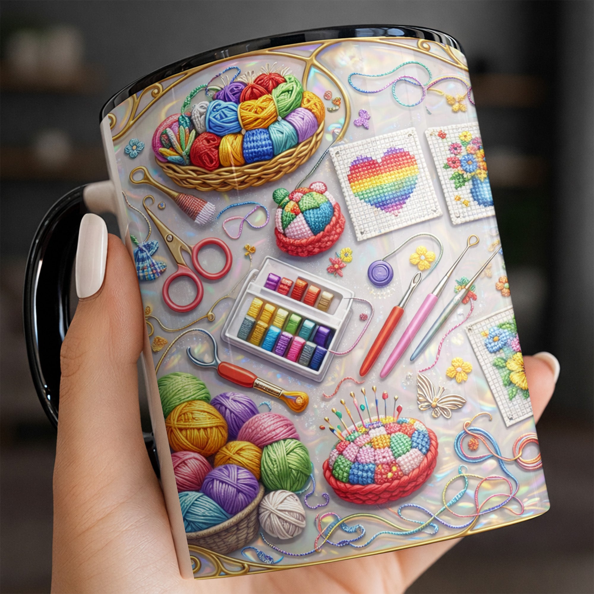 Personalized Craft A World Of Color Accent Mug Great Gifts For Crafter - Image 5
