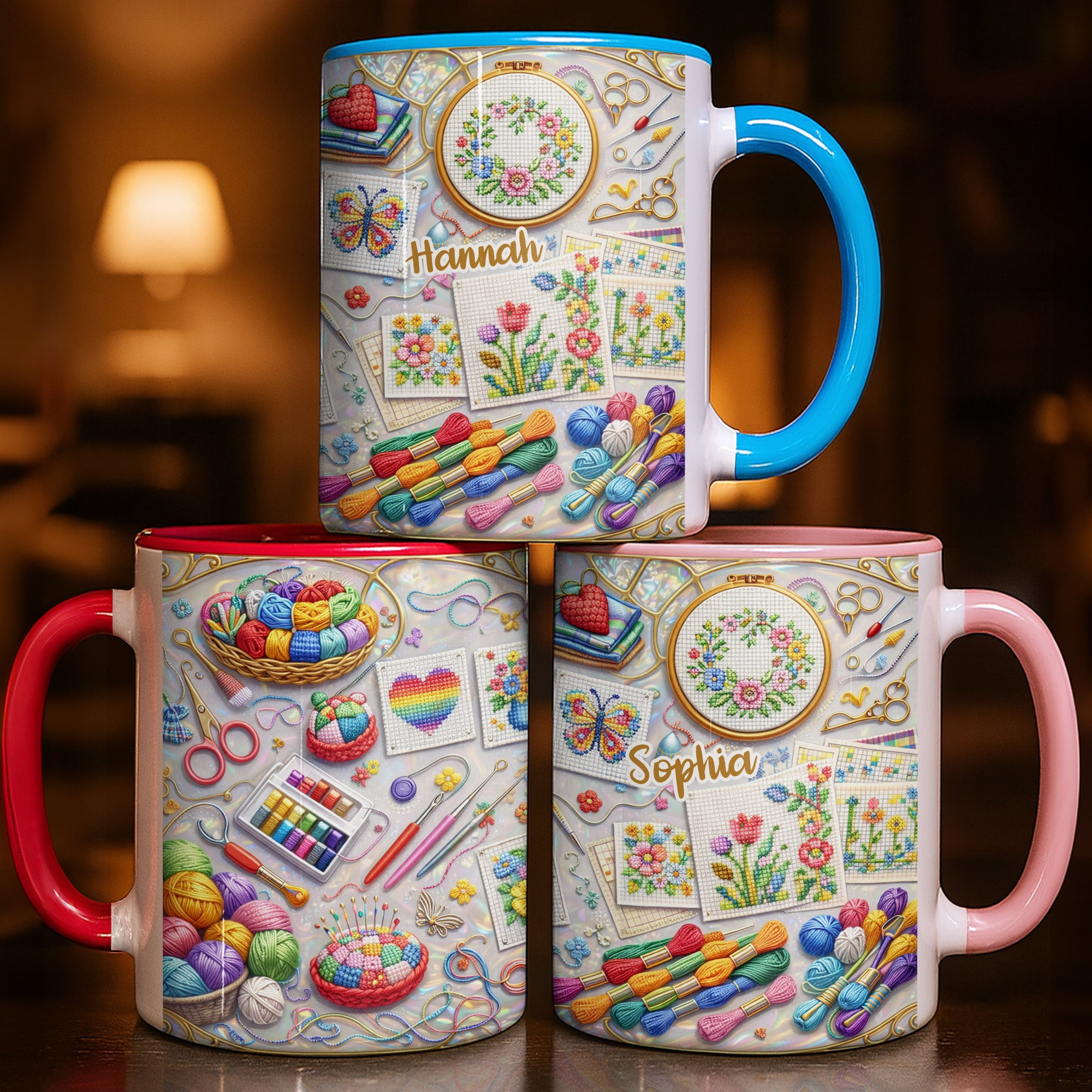Personalized Craft A World Of Color Accent Mug Great Gifts For Crafter - Image 3