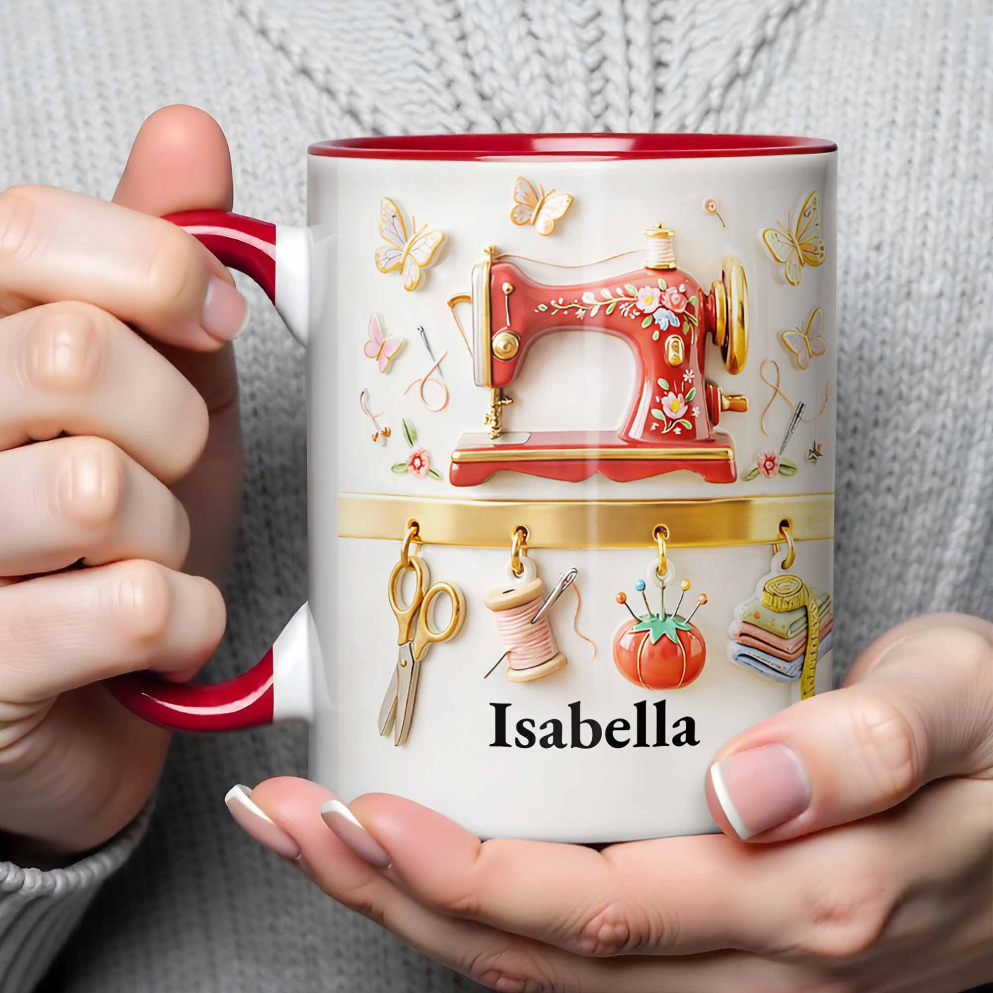 Personalized Crafting Sewing Machine Accent Mug Gifts For Sew Lovers - Image 6