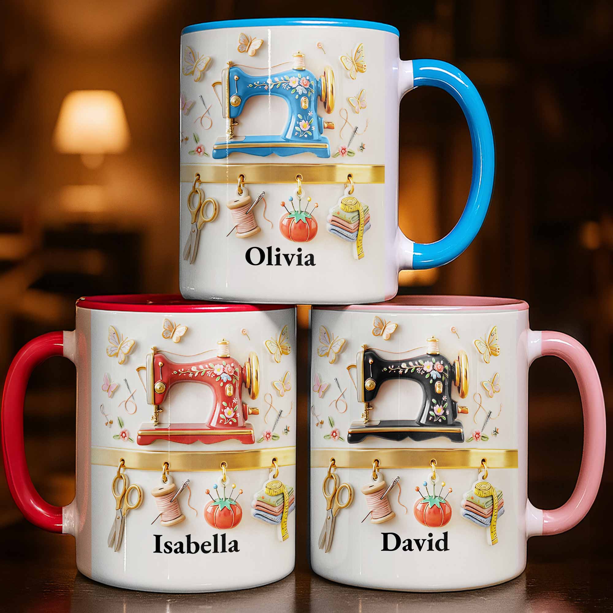 Personalized Crafting Sewing Machine Accent Mug Gifts For Sew Lovers - Image 2