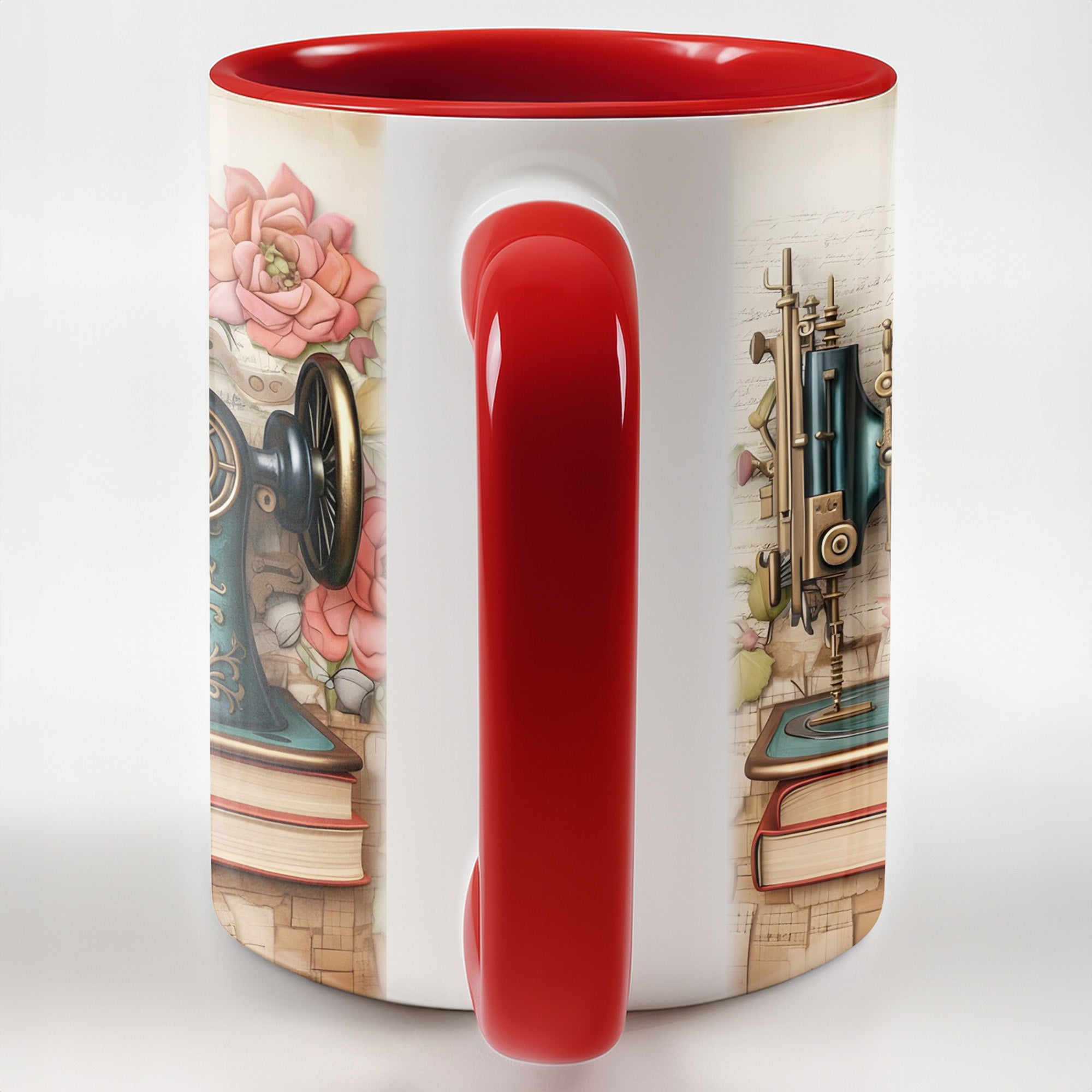 Personalized Custom Sewing Machine And Flowers Mug Cool Gifts For Sewers - Image 5