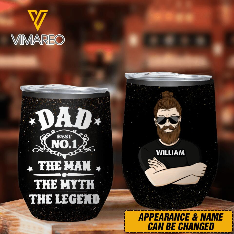 Personalized Dad Wine Tumbler Printed NQHC2605 - Image 2