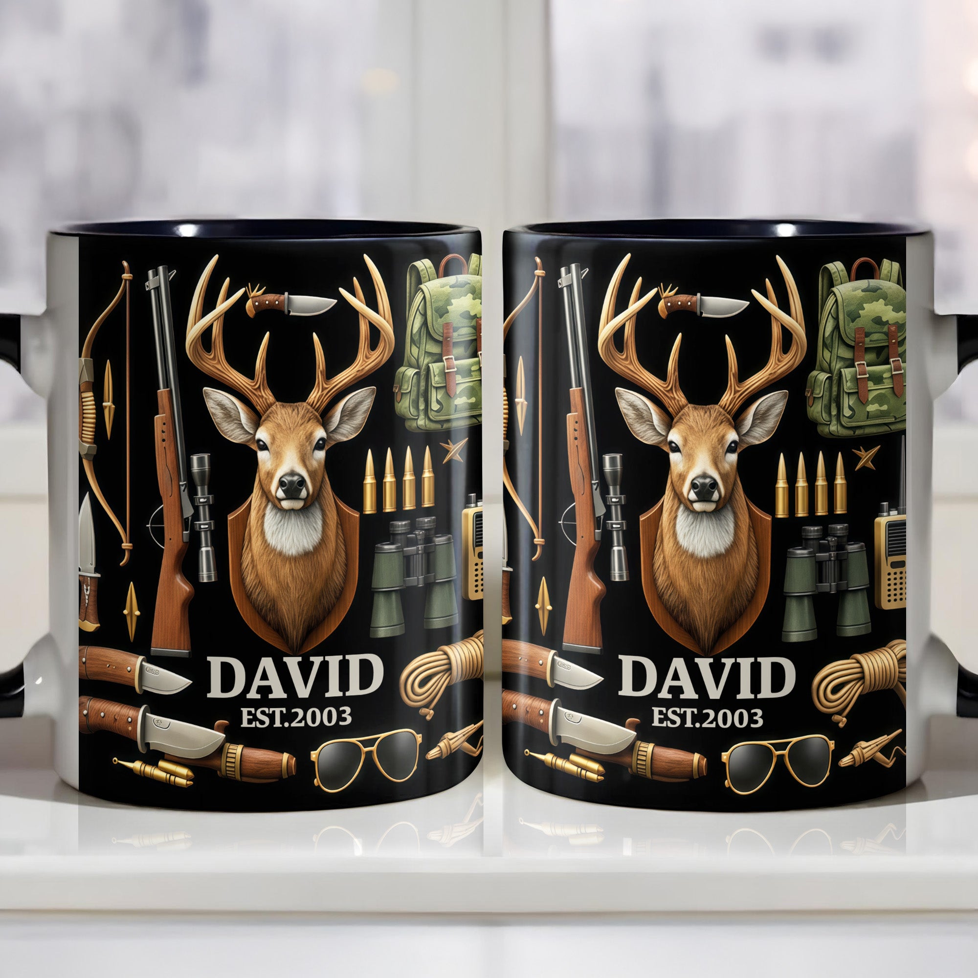 Personalized Deer And Hunting Accessories Accent Mug Gifts For Deer Hunter - Image 2