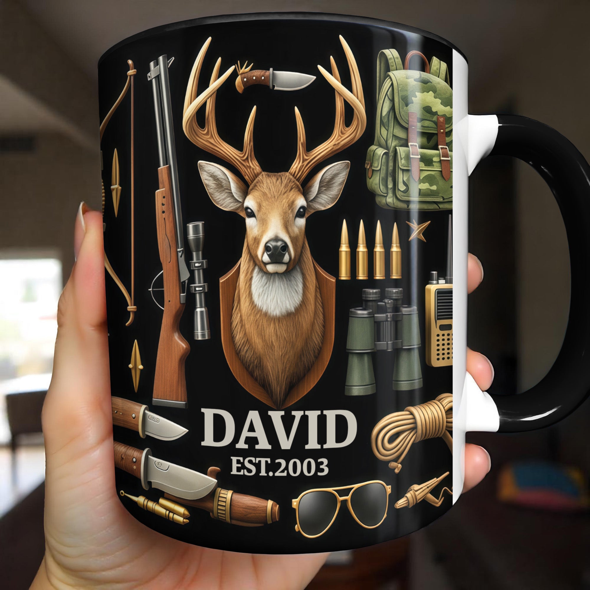 Personalized Deer And Hunting Accessories Accent Mug Gifts For Deer Hunter