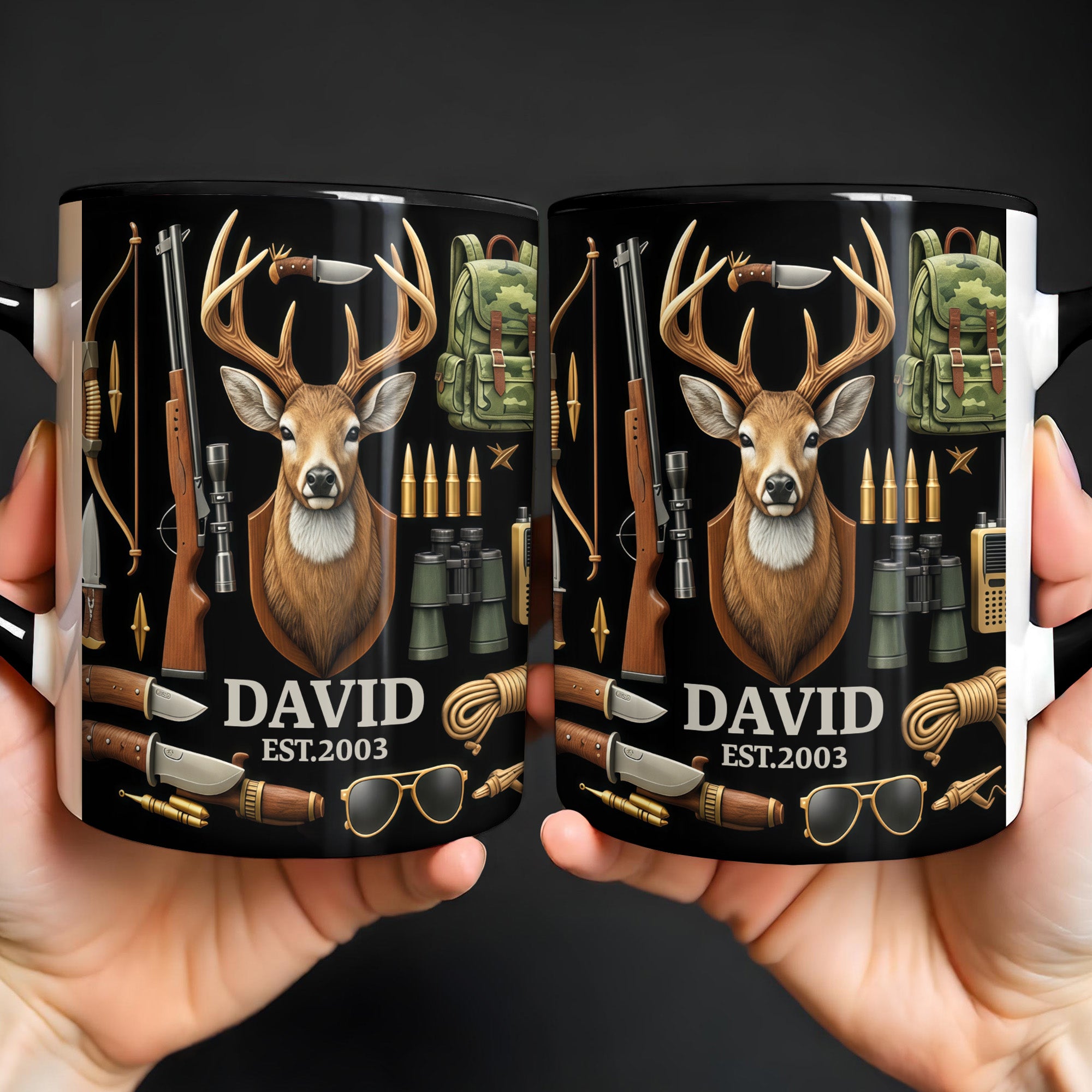 Personalized Deer And Hunting Accessories Accent Mug Gifts For Deer Hunter - Image 5