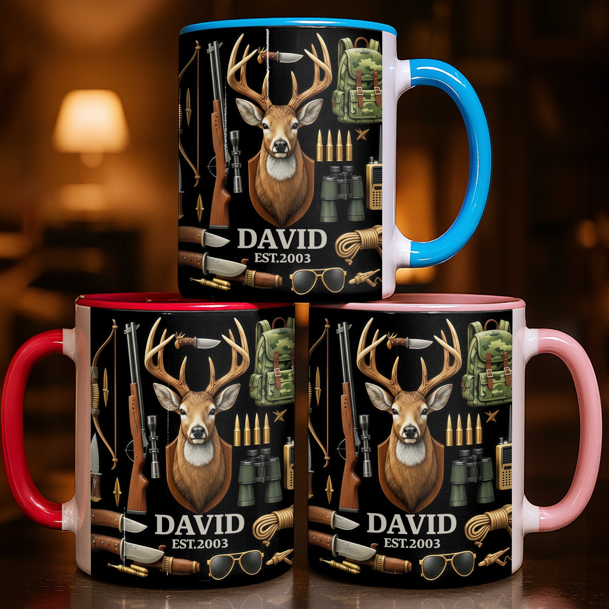 Personalized Deer And Hunting Accessories Accent Mug Gifts For Deer Hunter - Image 3