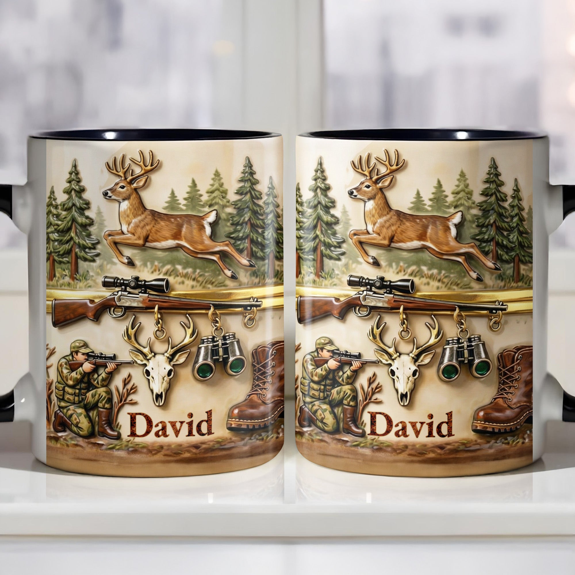 Personalized Deer Hunting Accent Mug Present Ideas For Deer Hunter
