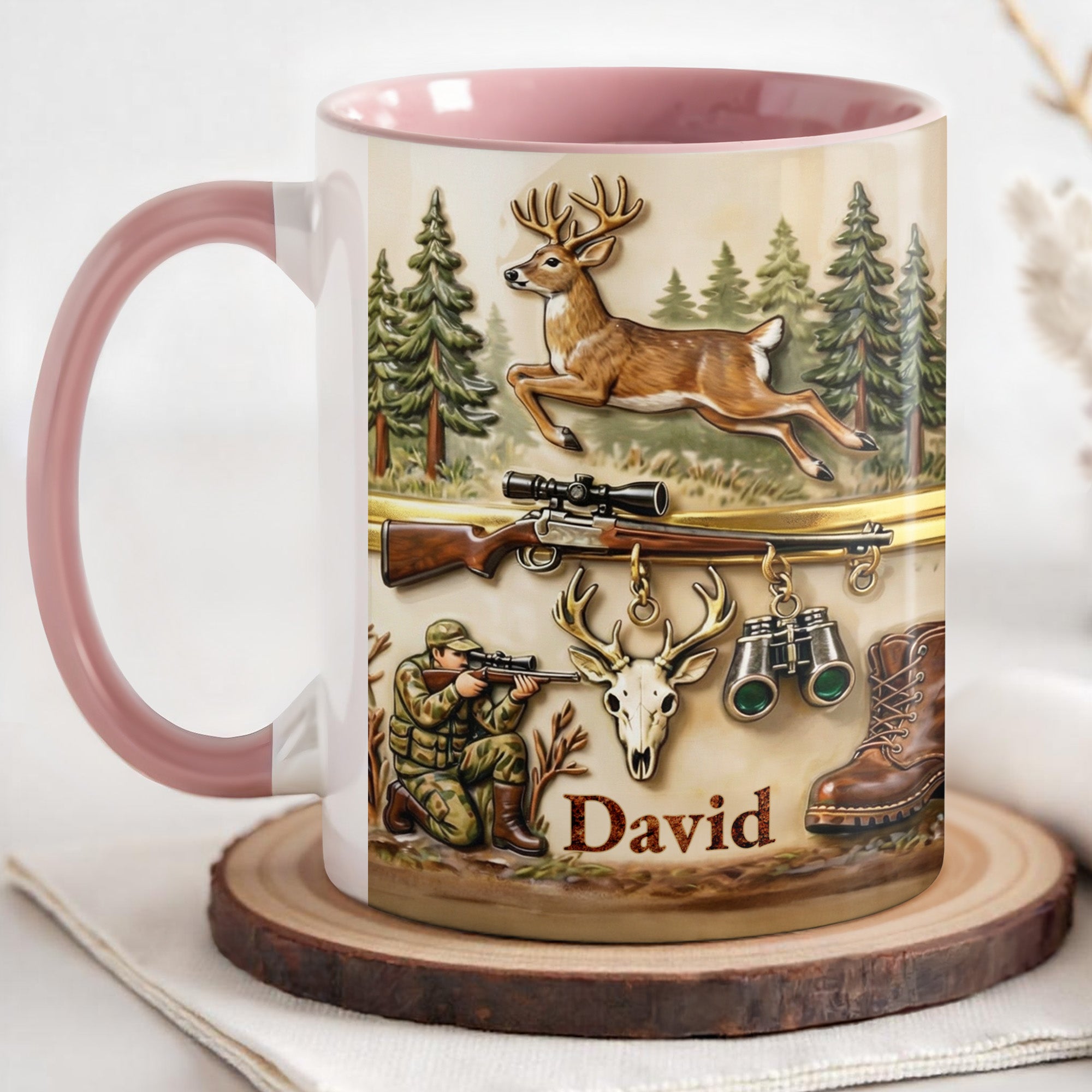 Personalized Deer Hunting Accent Mug Present Ideas For Deer Hunter - Image 5