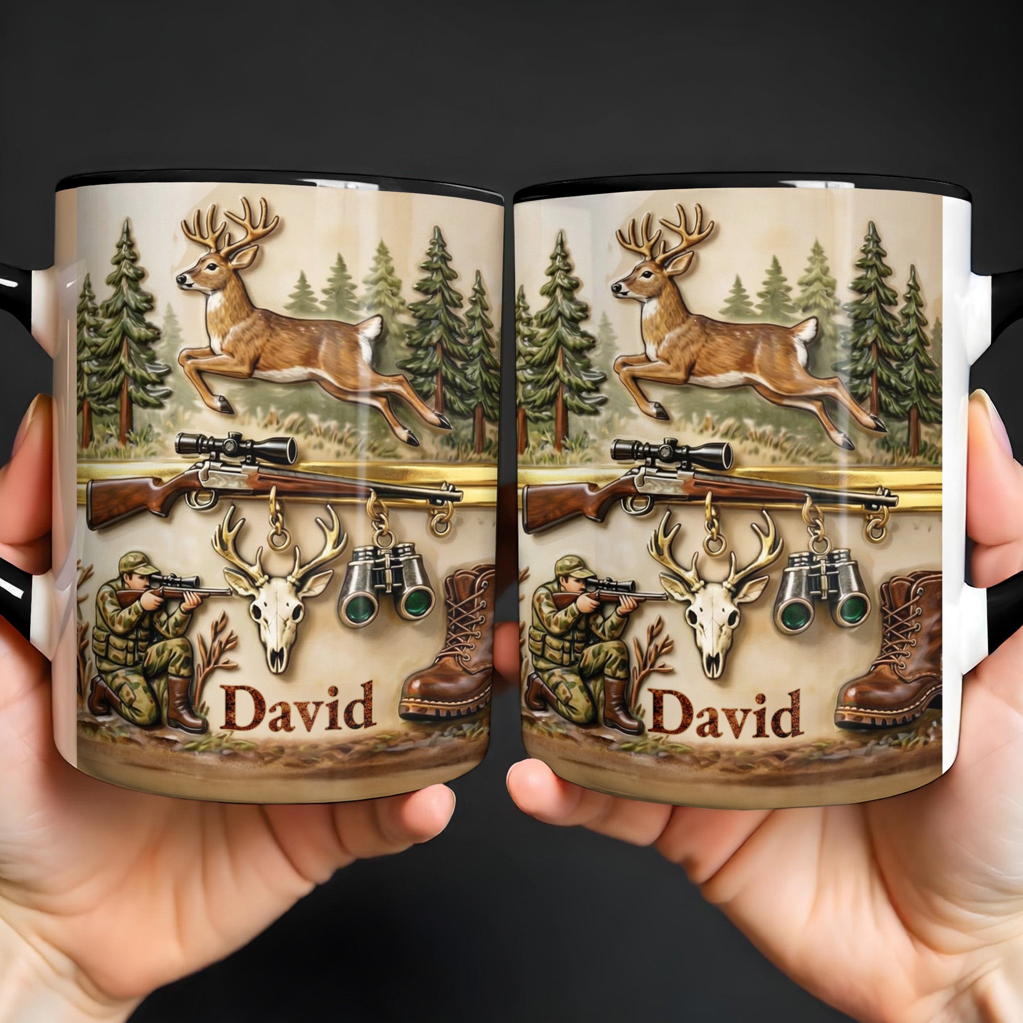 Personalized Deer Hunting Accent Mug Present Ideas For Deer Hunter - Image 2
