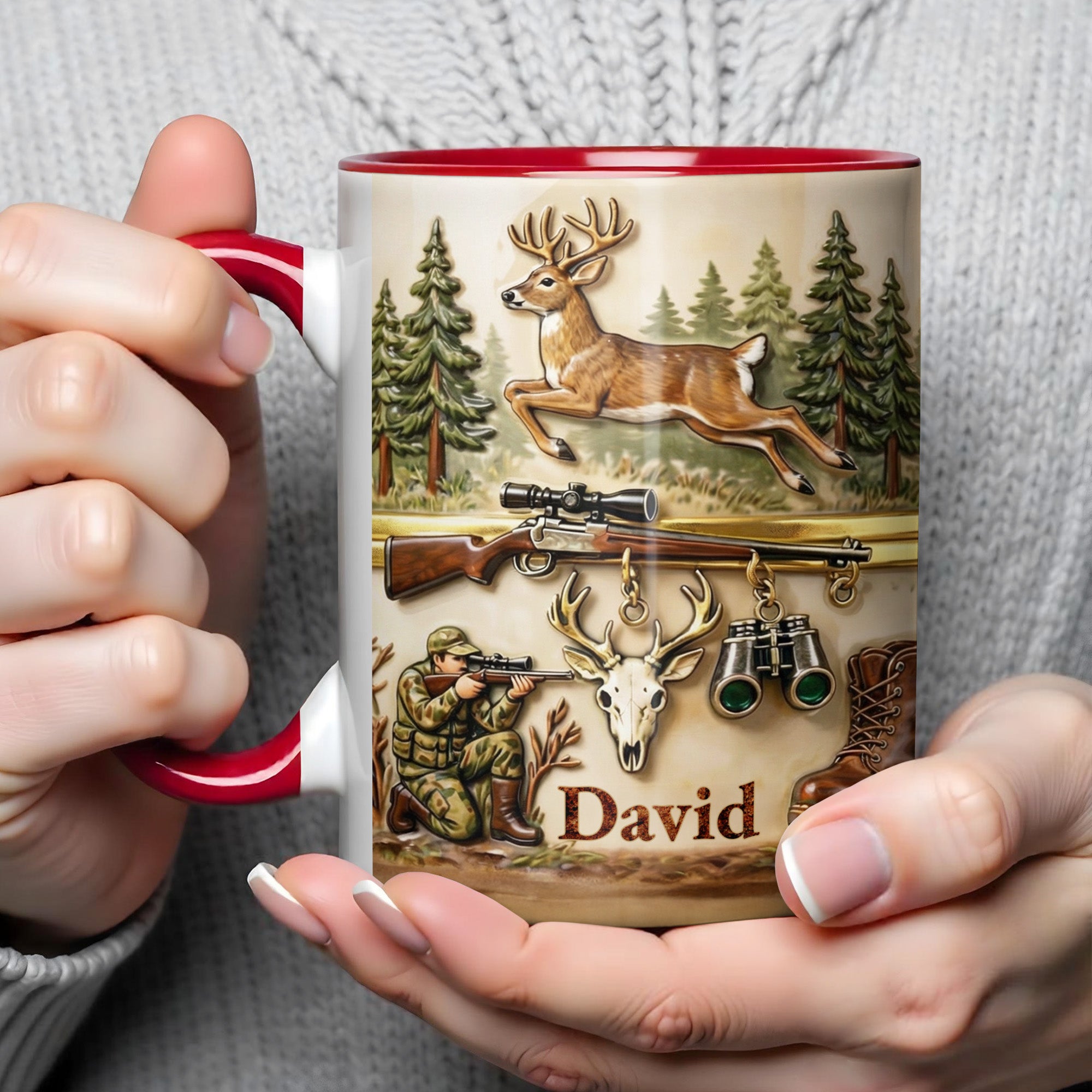 Personalized Deer Hunting Accent Mug Present Ideas For Deer Hunter - Image 6