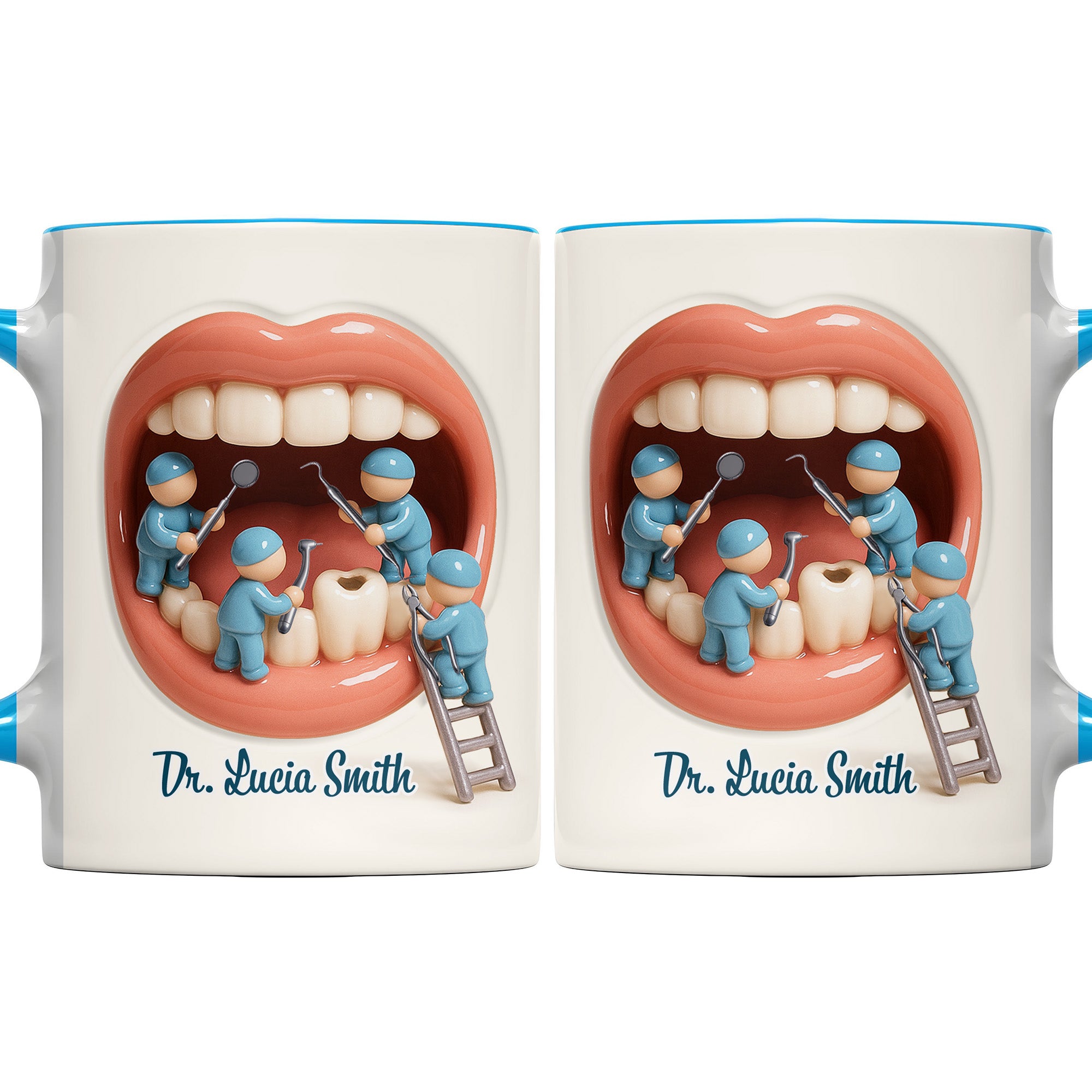 Personalized Dentist Teeth Accent Mug Unique Gift For Dental Professionals - Image 5