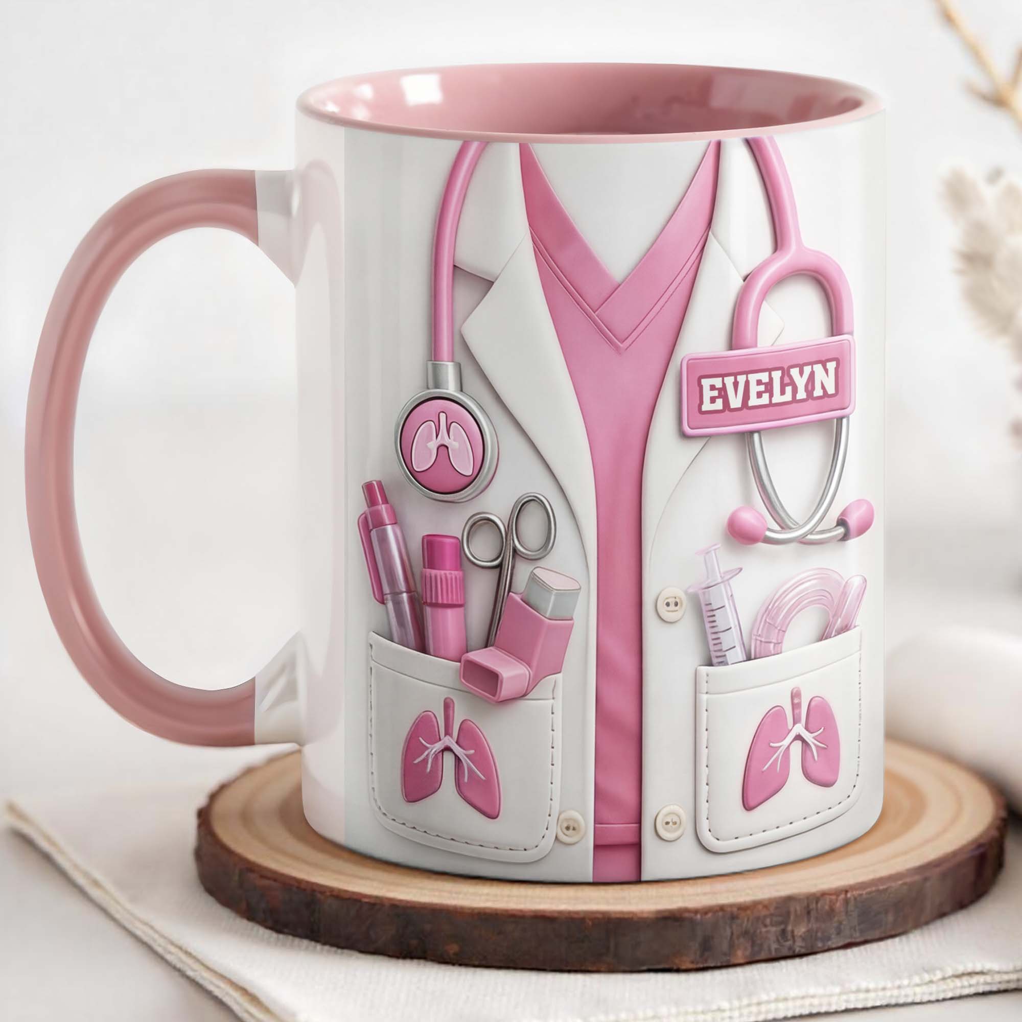 Personalized Doctor Nutritional Facts Accent Mug Best Gifts For Doctor - Image 3