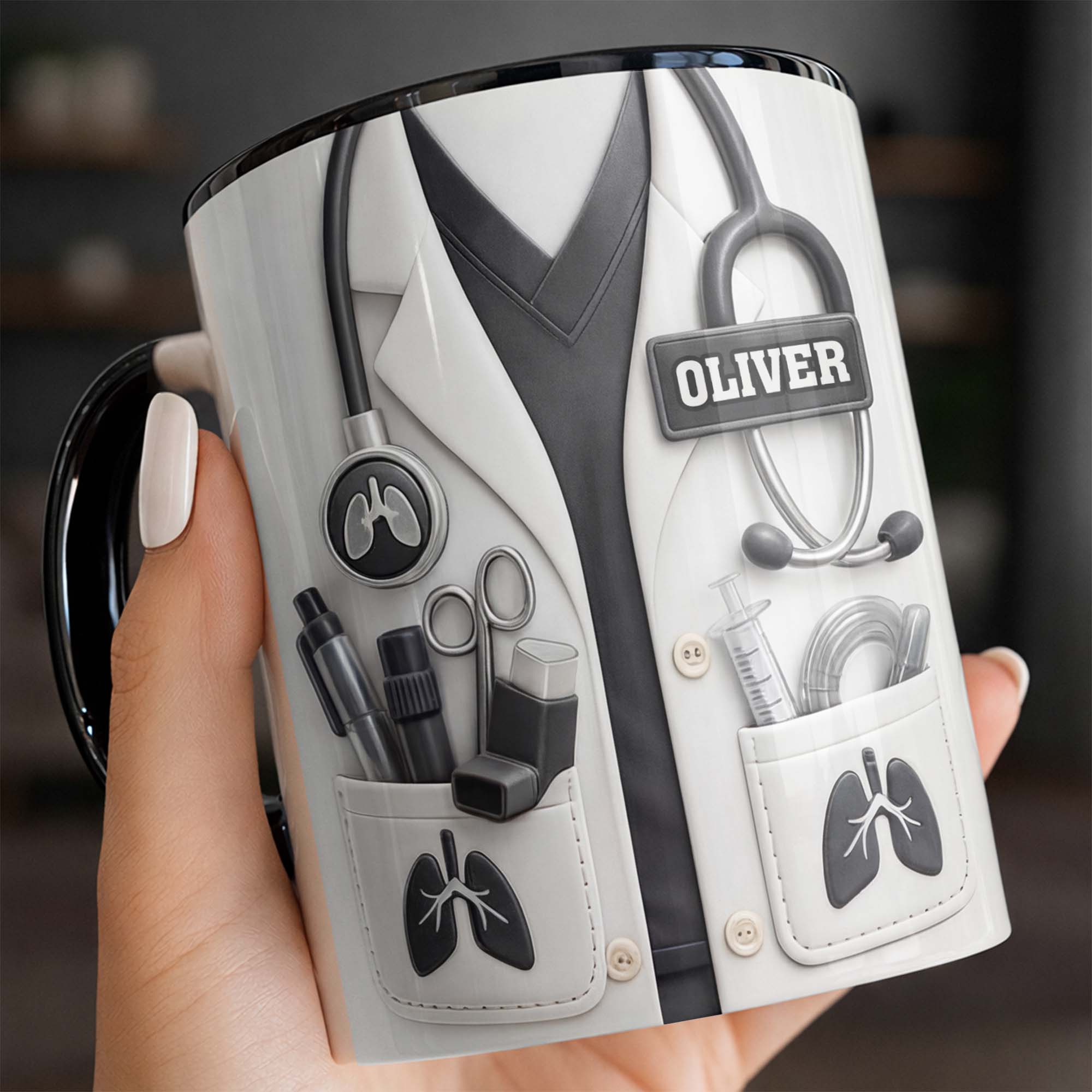 Personalized Doctor Nutritional Facts Accent Mug Best Gifts For Doctor