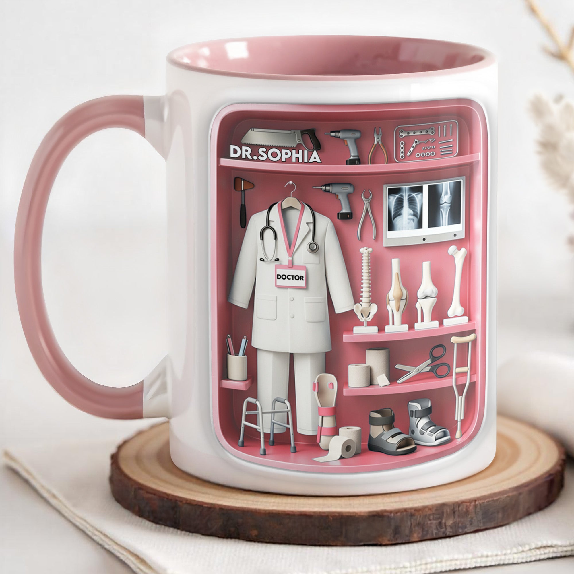 Personalized Doctor Themed Accent Mug Medical Journey Coffee Cup Gifts For Doctor - Image 3