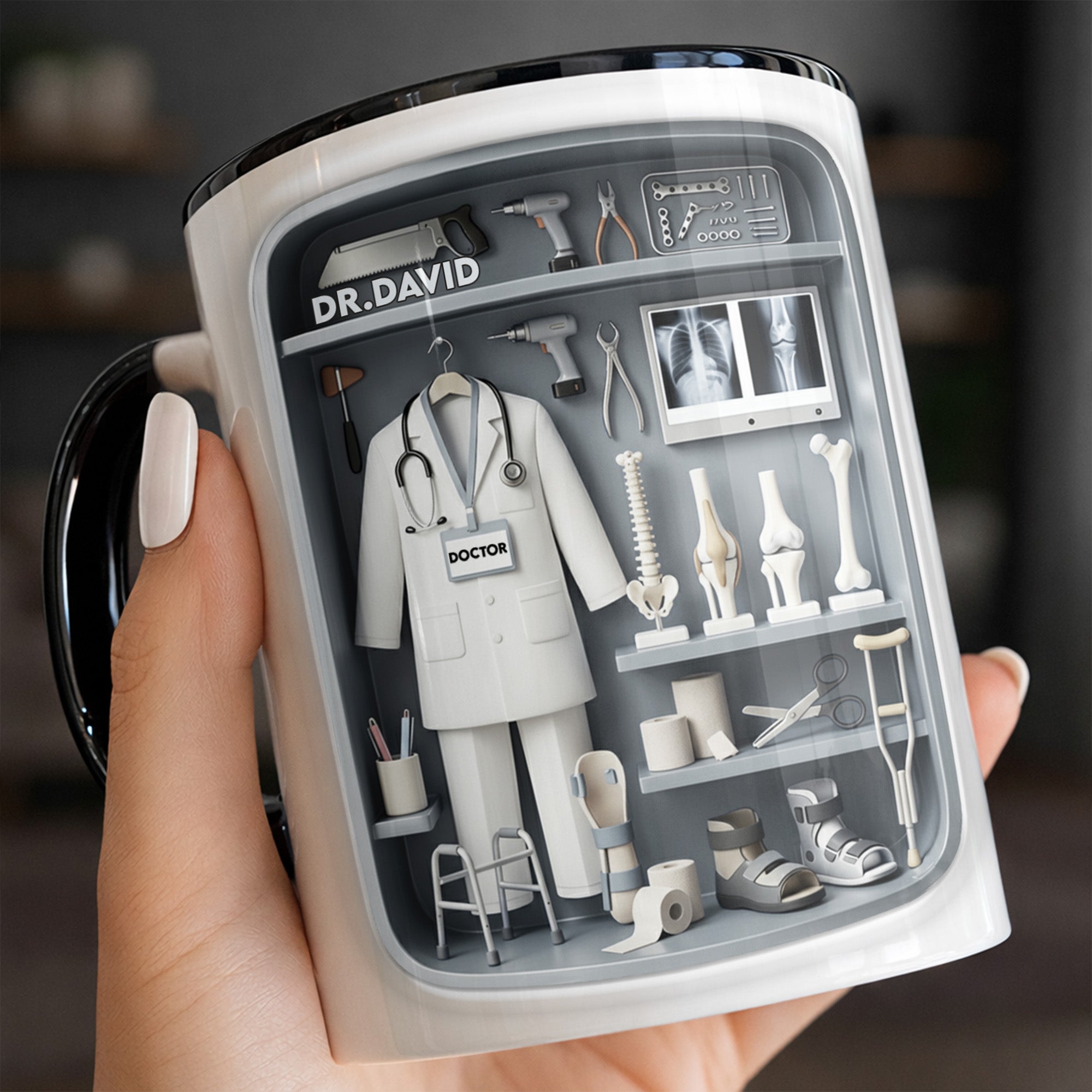 Personalized Doctor Themed Accent Mug Medical Journey Coffee Cup Gifts For Doctor - Image 7