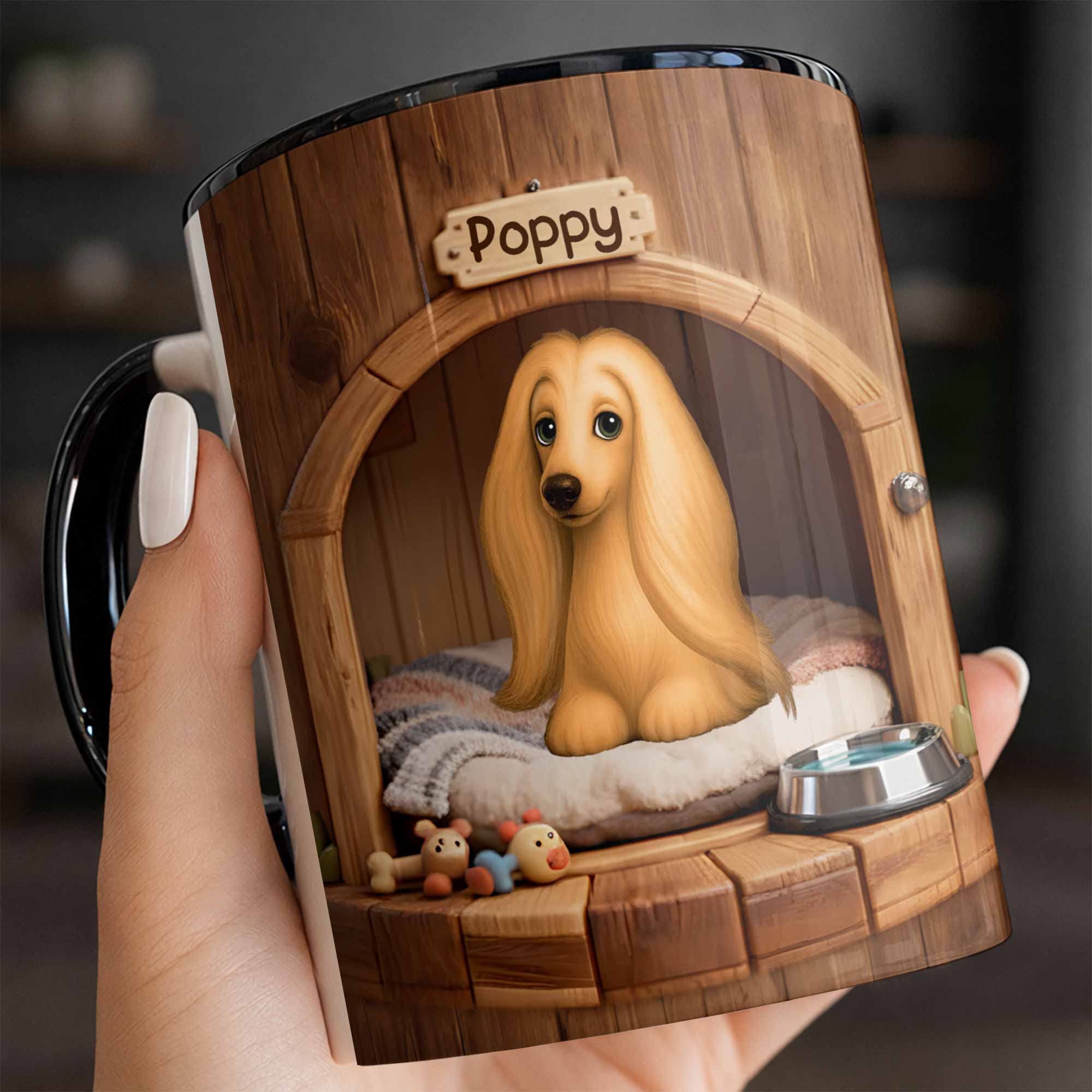 Personalized Dog In Dog House Accent Mug Best Gifts For Dog Lovers - Image 7