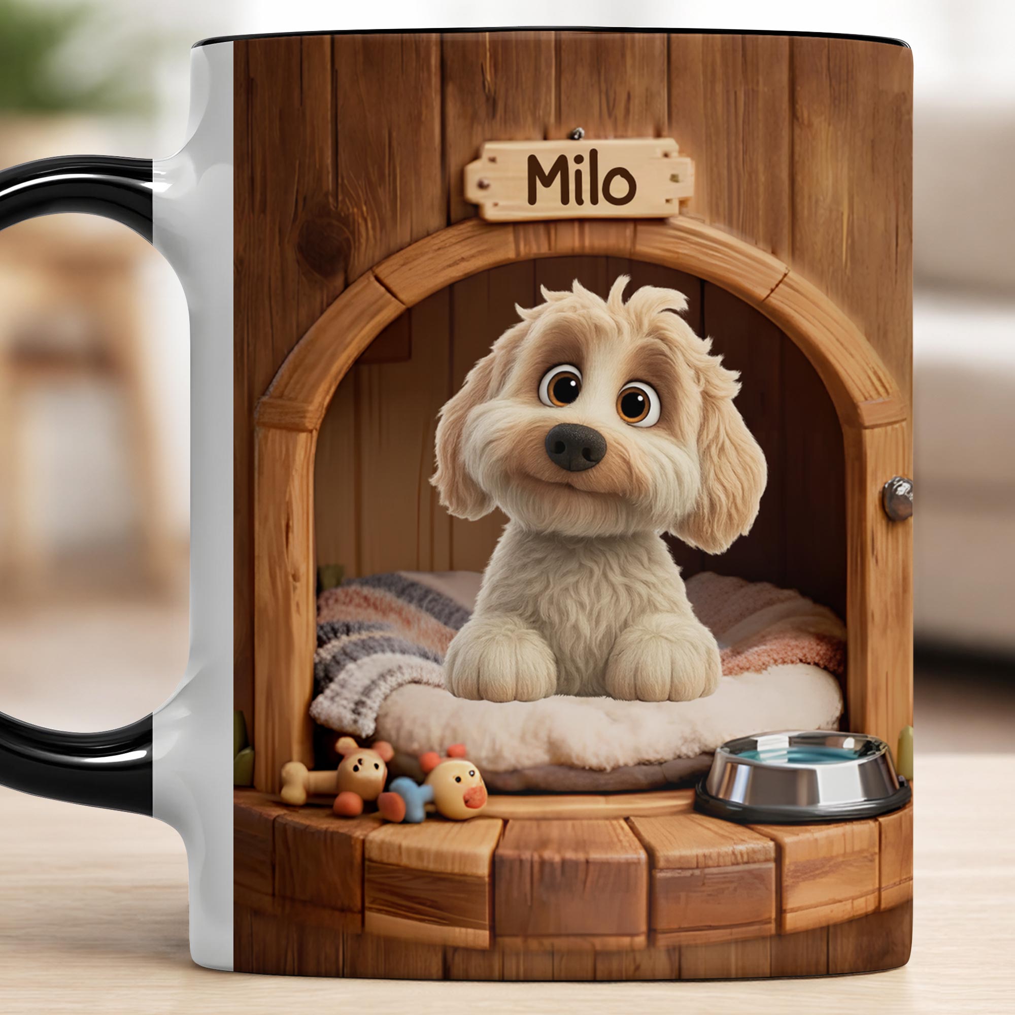 Personalized Dog In Dog House Accent Mug Best Gifts For Dog Lovers - Image 6