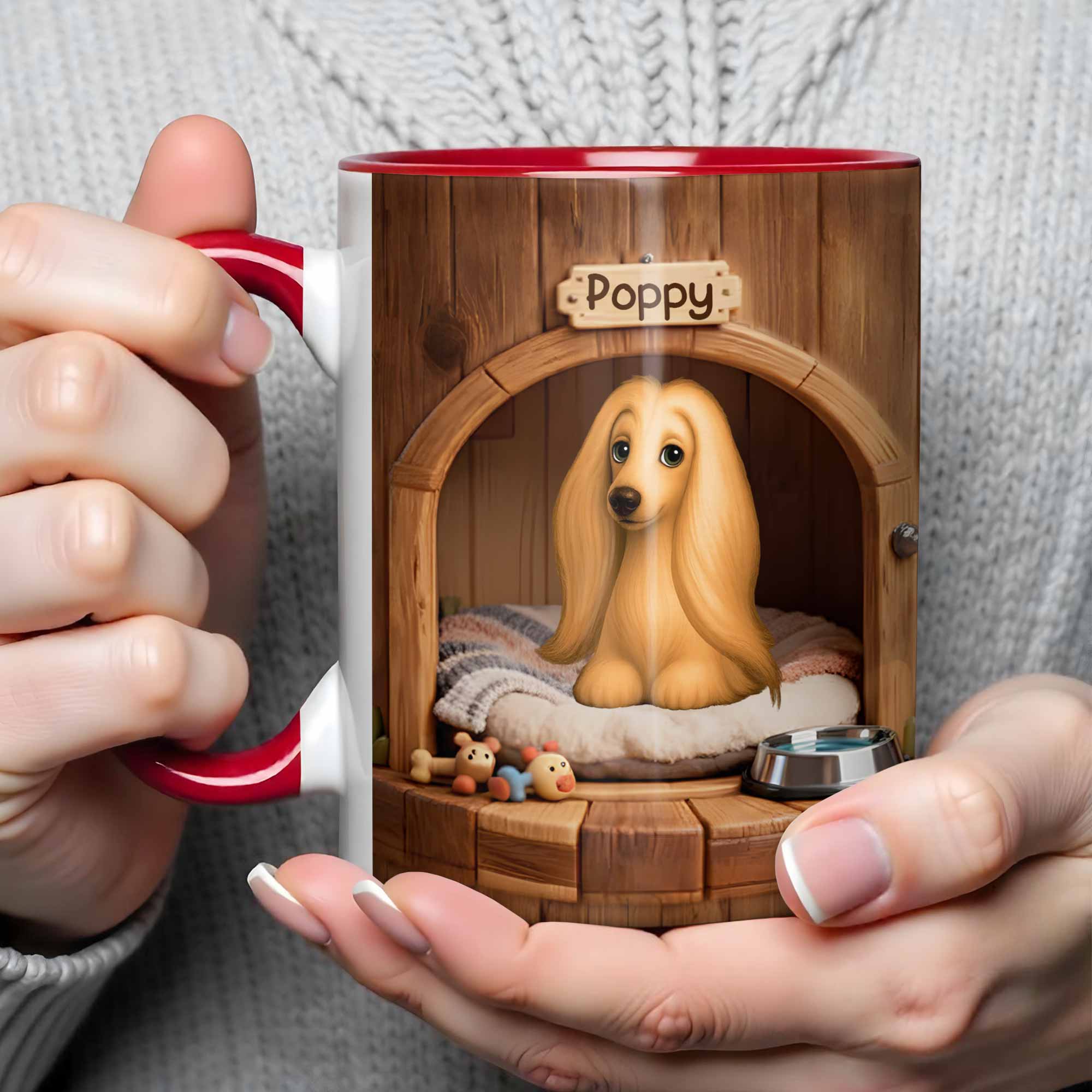 Personalized Dog In Dog House Accent Mug Best Gifts For Dog Lovers - Image 4