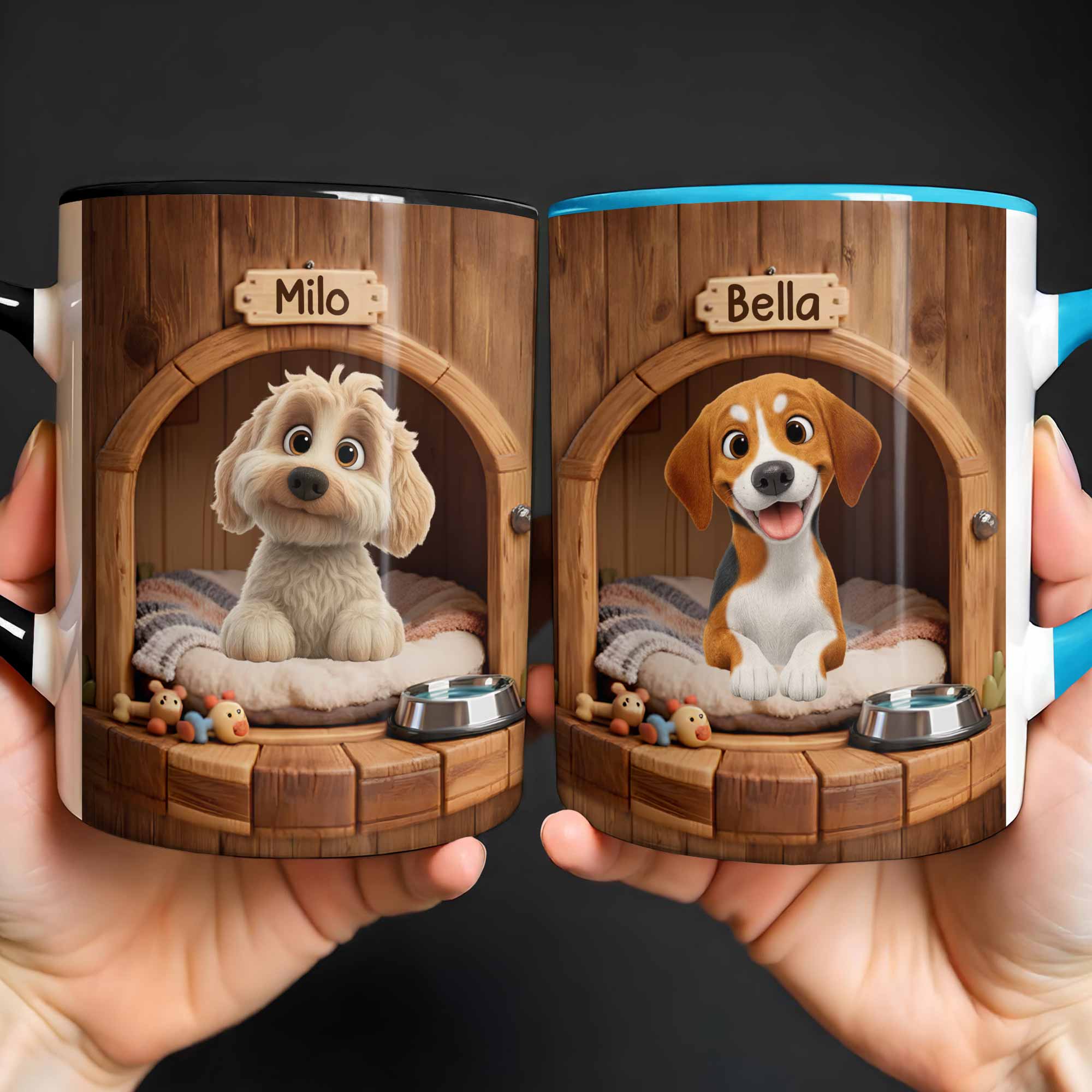 Personalized Dog In Dog House Accent Mug Best Gifts For Dog Lovers - Image 5