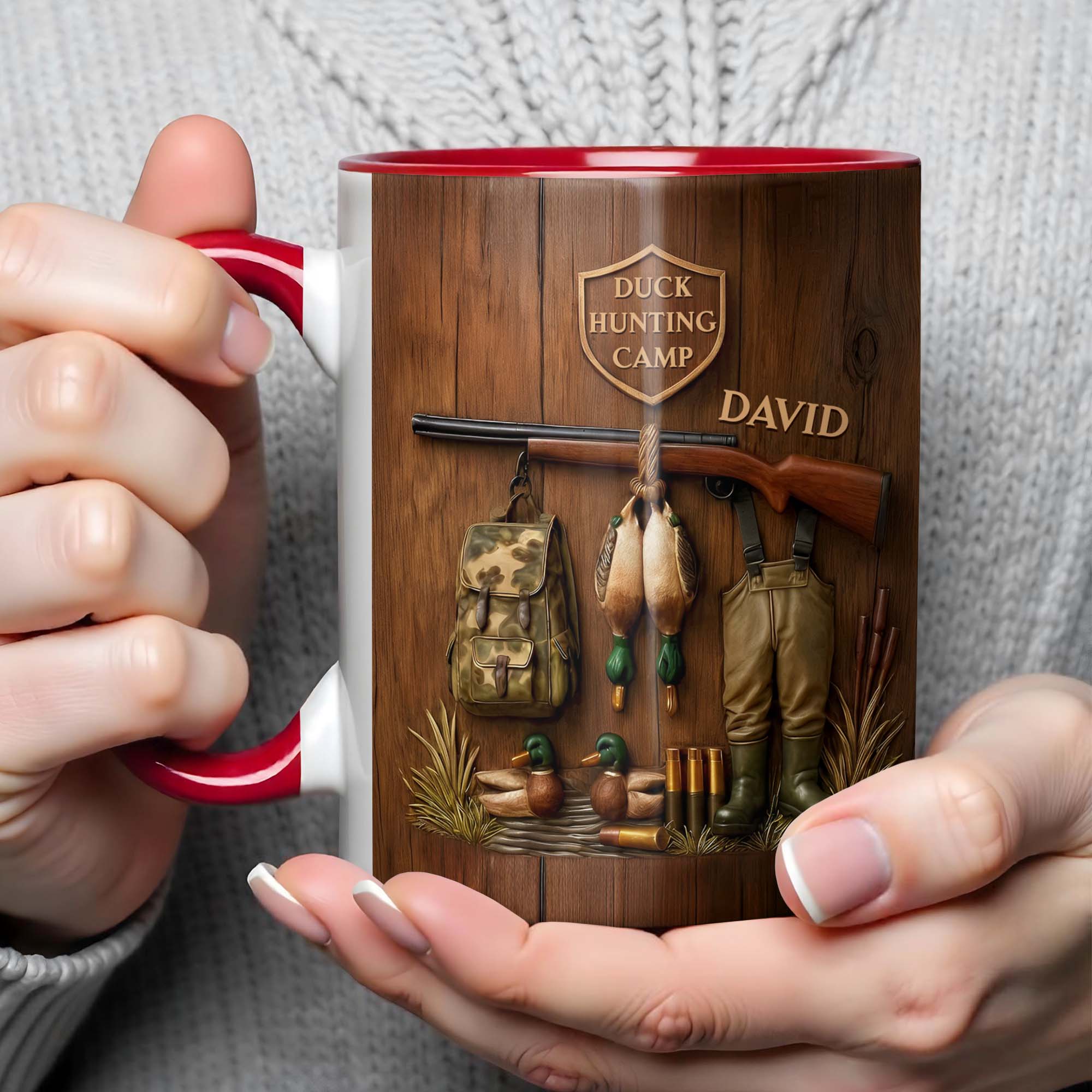 Personalized Duck Hunting Camp Accent Mug A Perfect Hunters Retreat Gifts - Image 3