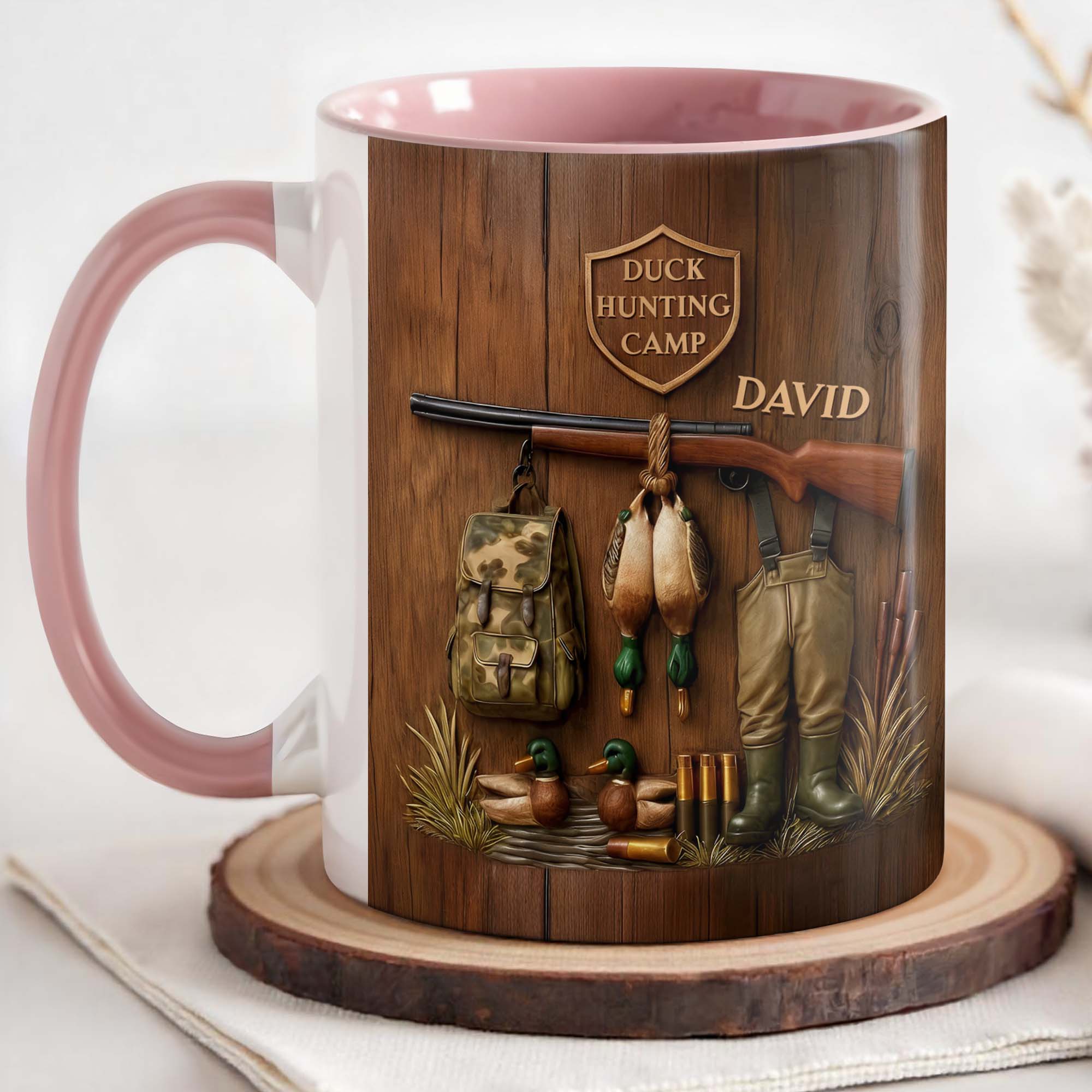 Personalized Duck Hunting Camp Accent Mug A Perfect Hunters Retreat Gifts - Image 4