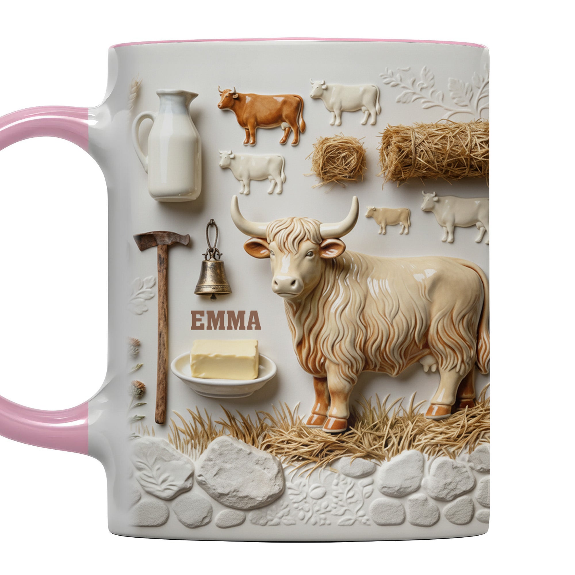 Personalized Enjoy A Cozy Farm Inspired Moment With Dairy Elements Accent Mug Gifts For Farmers - Image 3