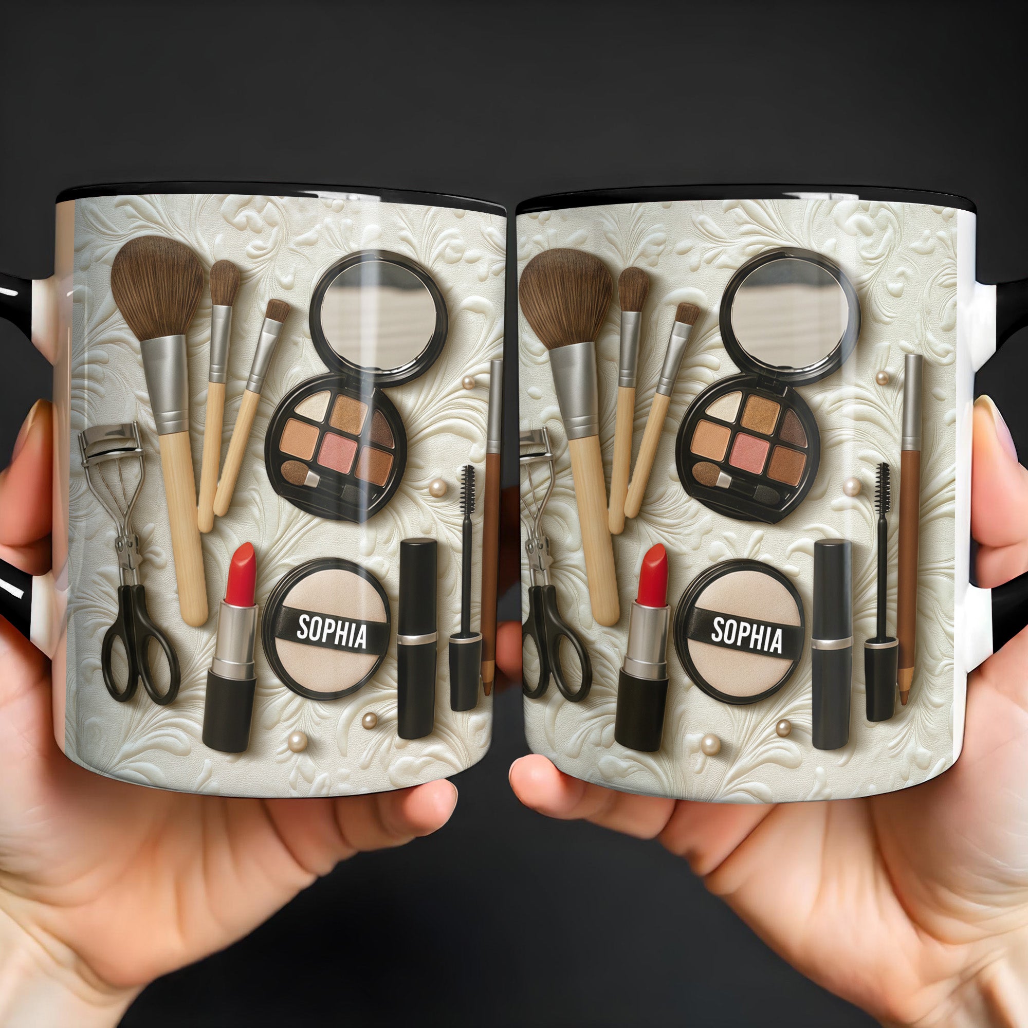 Personalized Essential Makeup Tools Accent Mug Gift For Makeup Artist Gift For Makeup Artist - Image 2